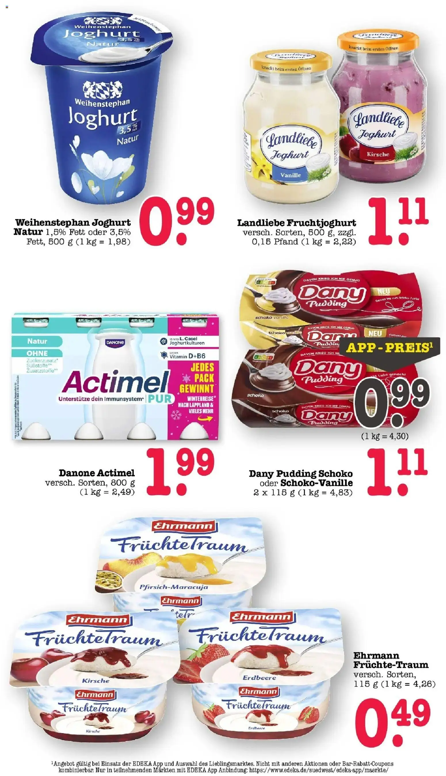 Angebote – gültig ab 16.03.2026 | Seite: 24 | Produkte: Actimel, Joghurt, Fruchtjoghurt, Pudding