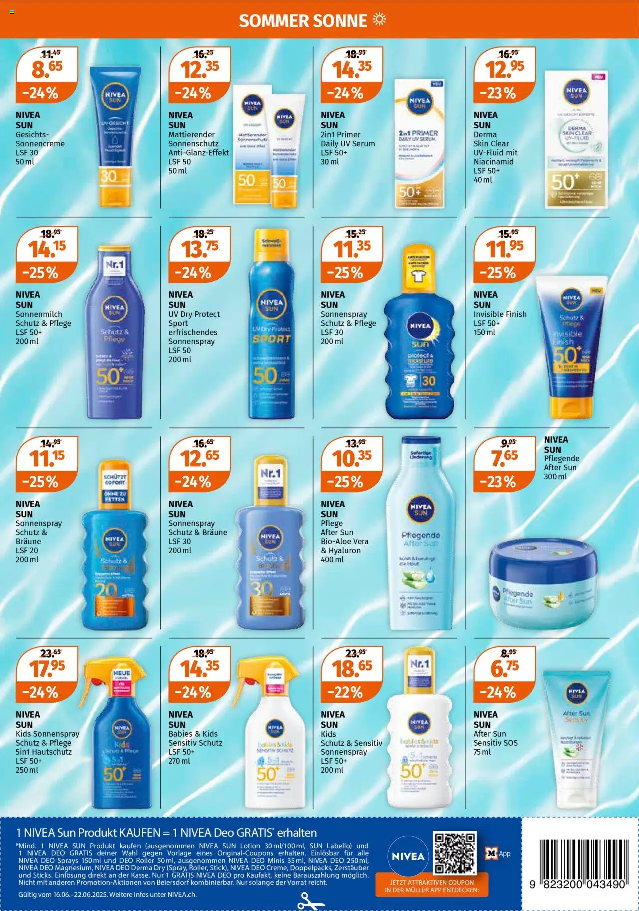 Müller - Aktionen ab 16.06.2025 | Seite: 20 | Produkte: Primer, Serum, Sonnencreme, After Sun