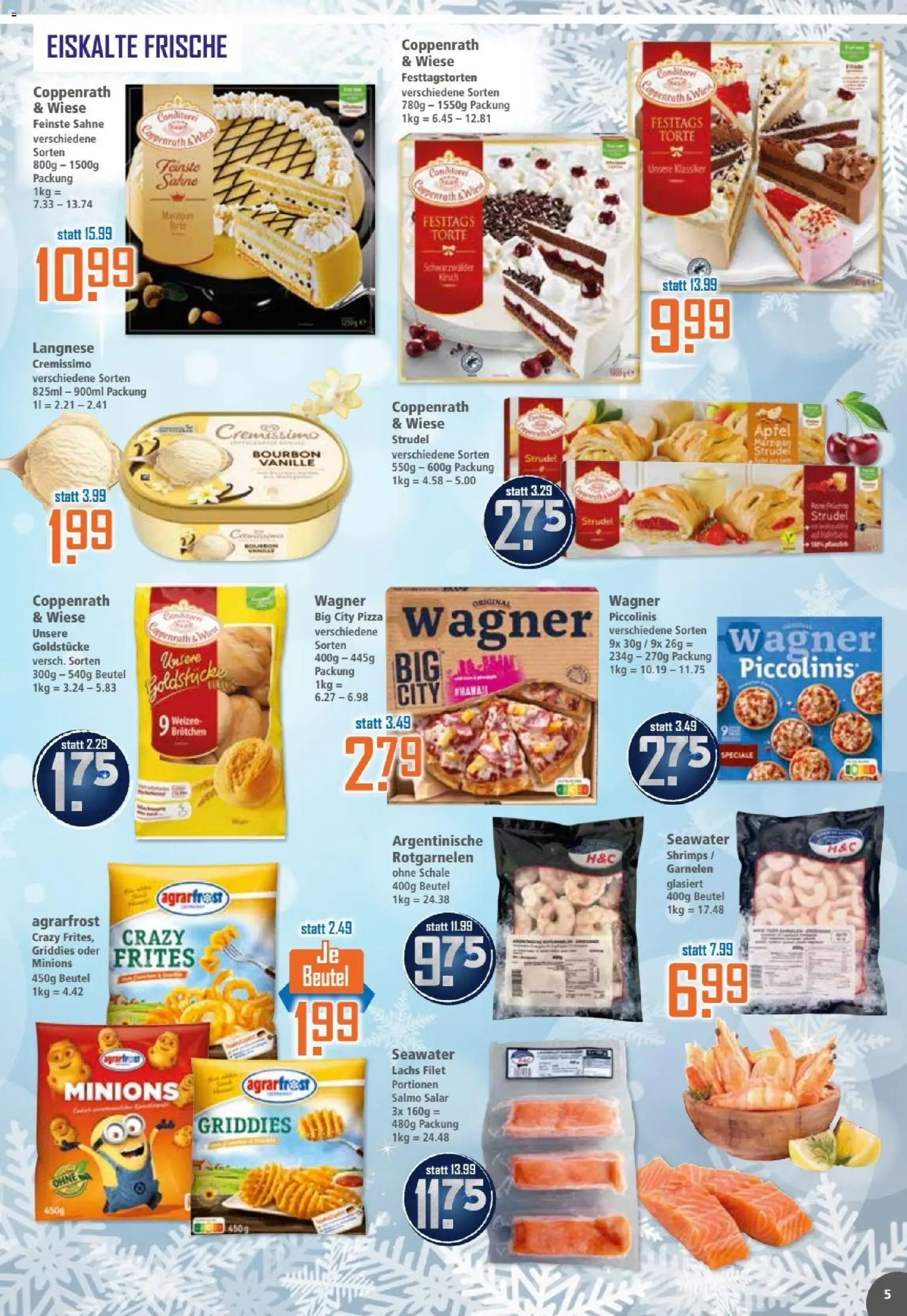 Klaas & Kock Prospekt – gültig ab 22.12.2025 | Seite: 5 | Produkte: Langnese, Langnese cremissimo, Pizza, Bourbon