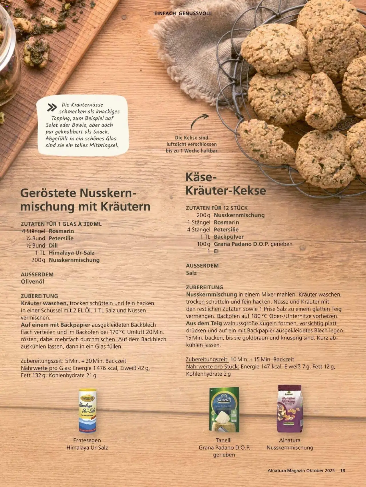 Alnatura Prospekt – gültig ab 01.10.2025 | Seite: 13 | Produkte: Käse, Salz, Backofen, Salat
