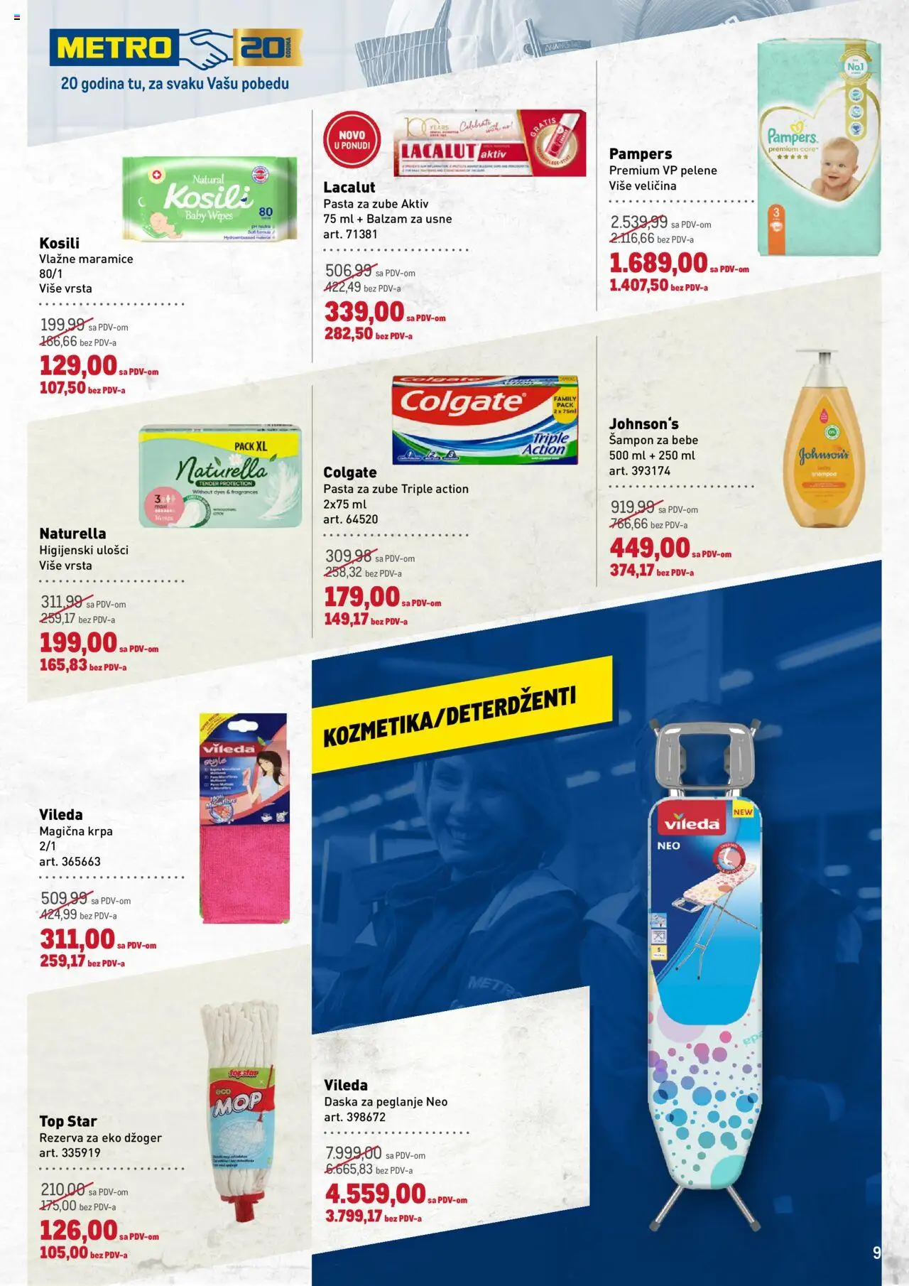 Metro katalog - važi od 30.10.2025 | Strana: 9 | Proizvode: Colgate, Pampers, Pasta za zube, Pelene