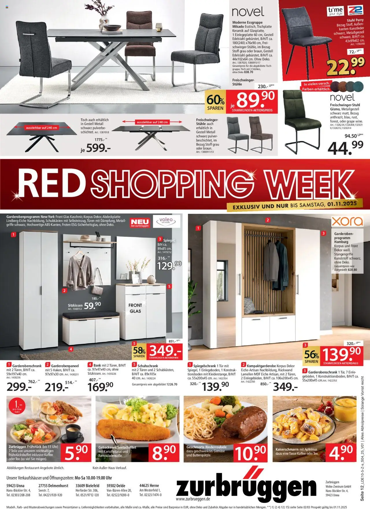 Zurbrüggen Prospekt 	 – gültig ab 18.10.2025 | Seite: 12 | Produkte: Essgruppe, Tisch, Gemüse, Tee