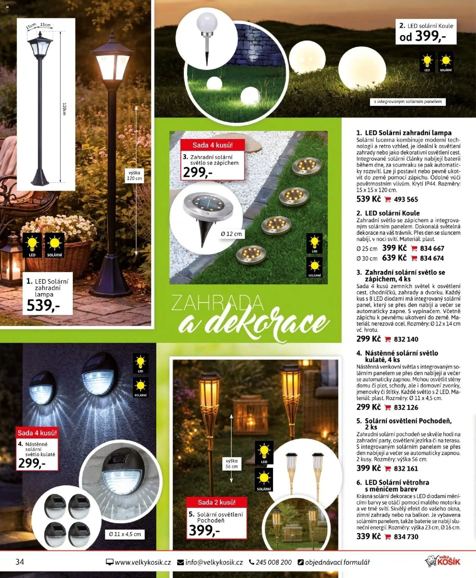 Velký Košík katalog duben 2026 od 01.04.2026 | Strana: 34 | Produkty: Zahrada, Lampa, Barvy, LED