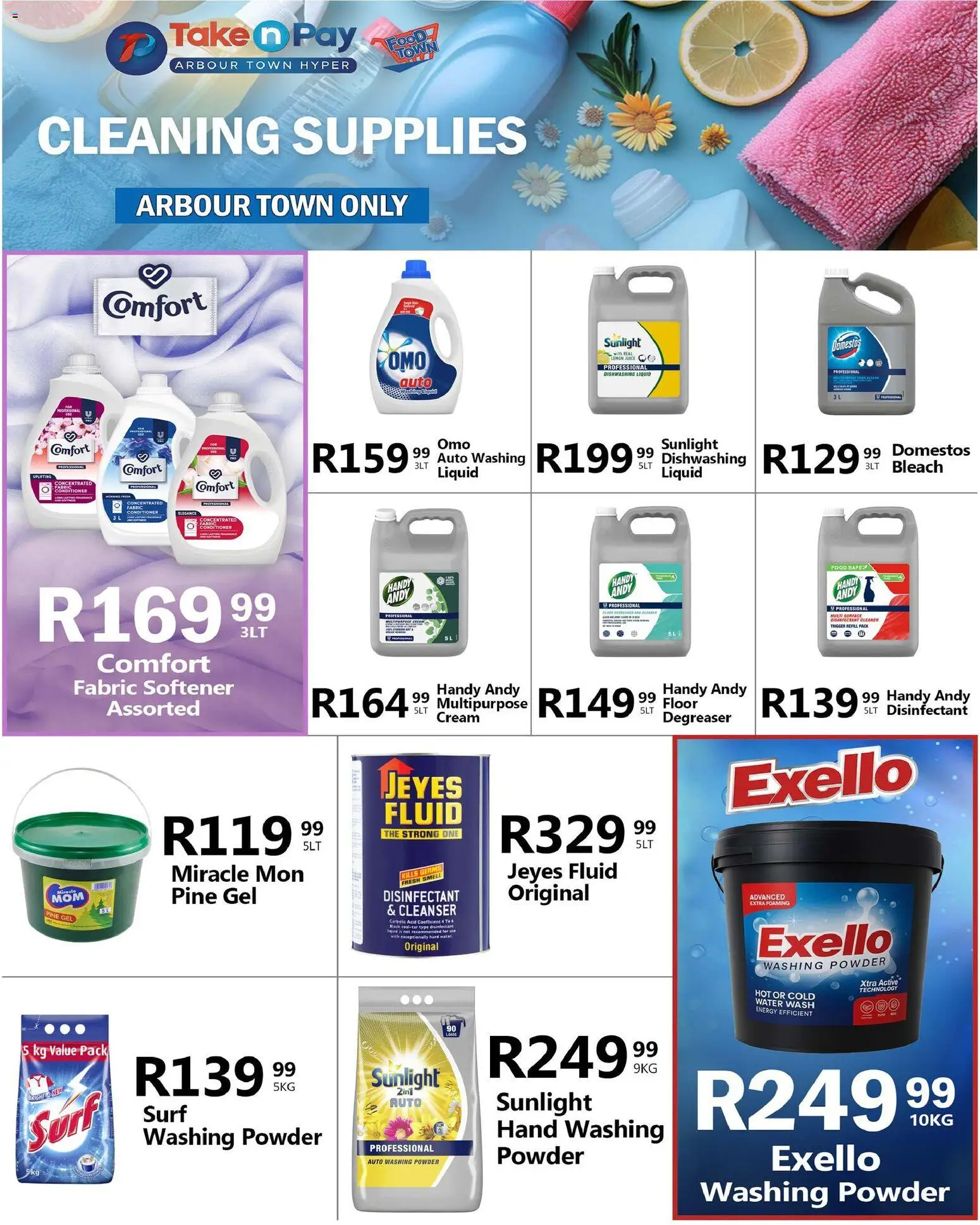 New Take n Pay catalogue – valid from 09.03.2026 | Page: 39 | Products: Disinfectant, Conditioner, Cream, Water