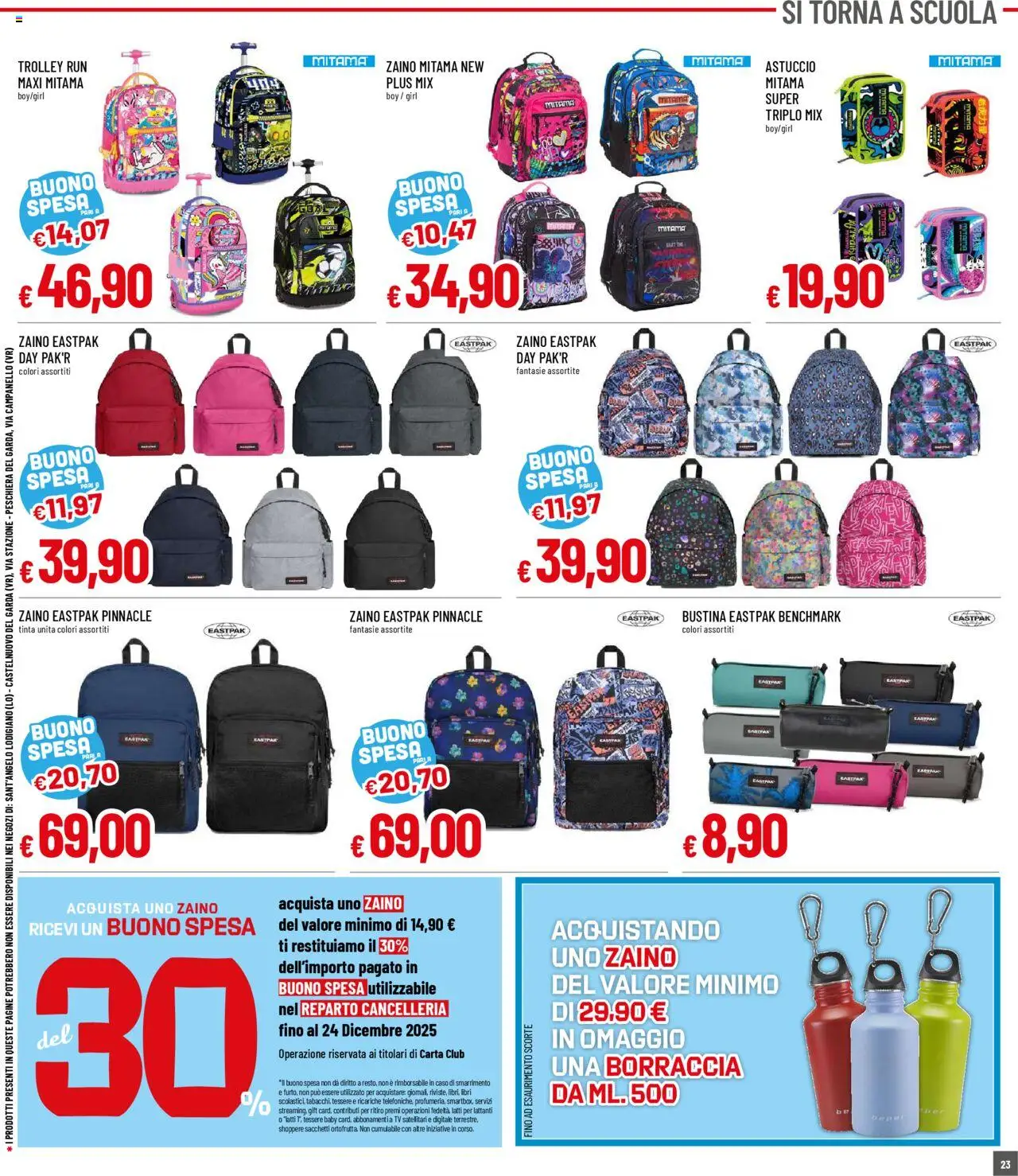 Volantino Galassia del 11.08.2025 | Pagina: 23 | Prodotti: Zaino, TV, Trolley, Borraccia