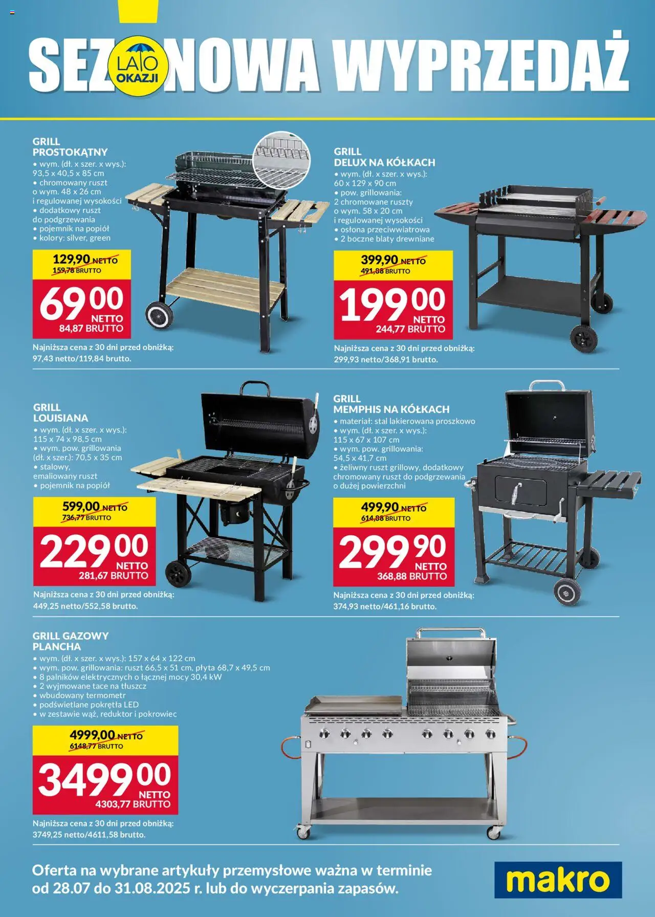 Makro Gazetka - Totalna Wyprzedaż od 28.07.2025 | Strona: 3 | Produkty: Grill, Termometr, Grill gazowy, Ruszt