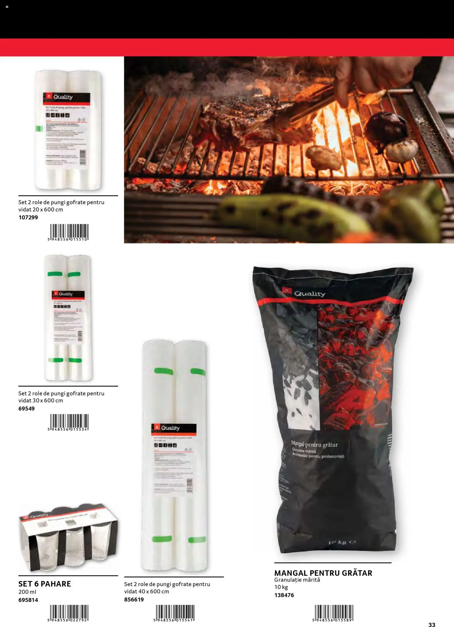 Noul catalog Selgros – valabil de la 30.01.2026 | Pagină: 33 | Produse: Pahare, Grătar, Role