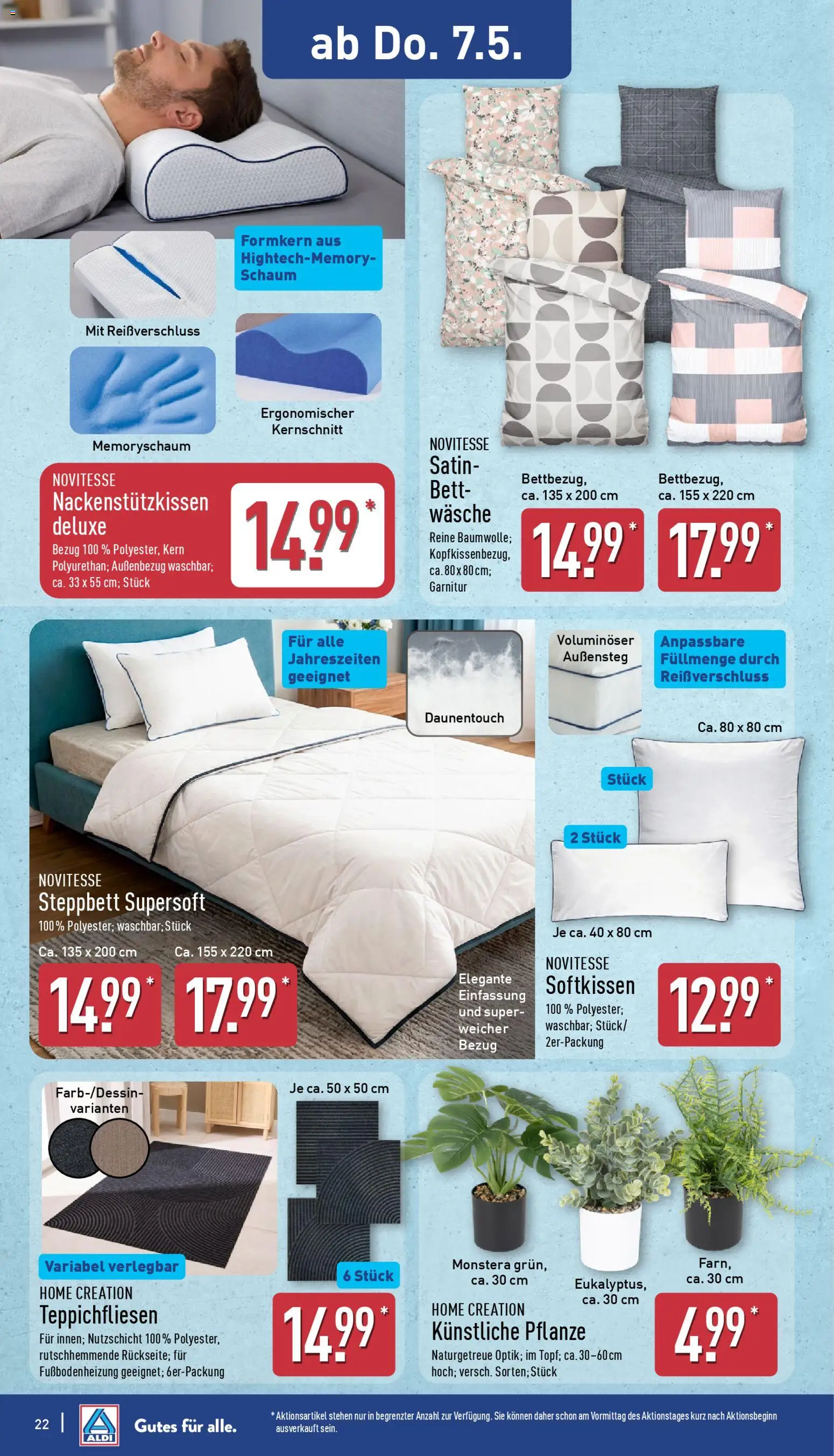 Aldi Prospekt 	 – gültig ab 04.05.2026 | Seite: 22 | Produkte: Bett, Home creation