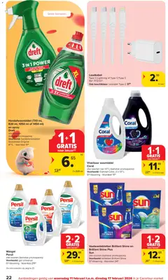 Carrefour market folder semaine 7 - Voorbeeld van een folder van Carrefour market, geldig van 11.02.2026 | Pagina: 22 | Producten: Kabel, Gel, Wasmiddel
