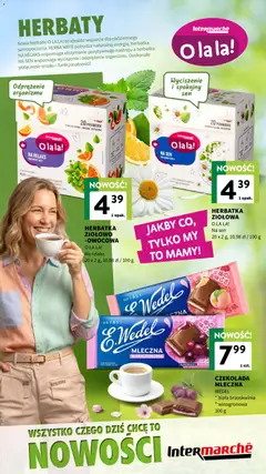 Pogląd oferty "Intermarche gazetka - Nowości" - ważna od 08.04.2026 | Strona: 2 | Produkty: Czekolada mleczna, Czekolada, Melisa, Yerba mate