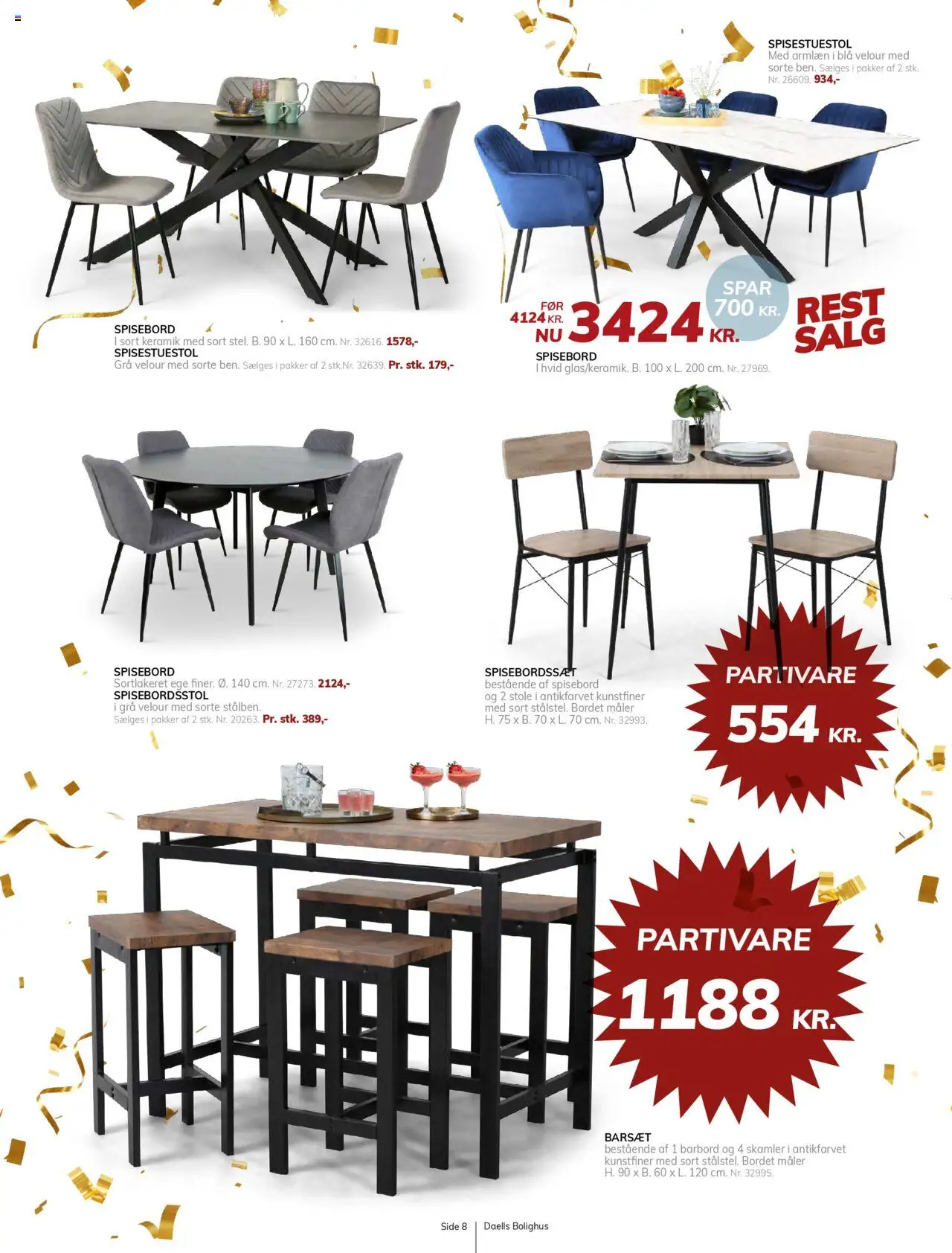 Daells Bolighus tilbudsavis – gyldig fra 24.09.2025 | Side: 8 | Produkter: Barbord