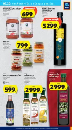 Aldi akciós ujság - amely érvényes a következő dátumtól: 17.07.2025 | Oldal: 43 | Termékek: Pesto, Ricotta, Vegán, Olívaolaj