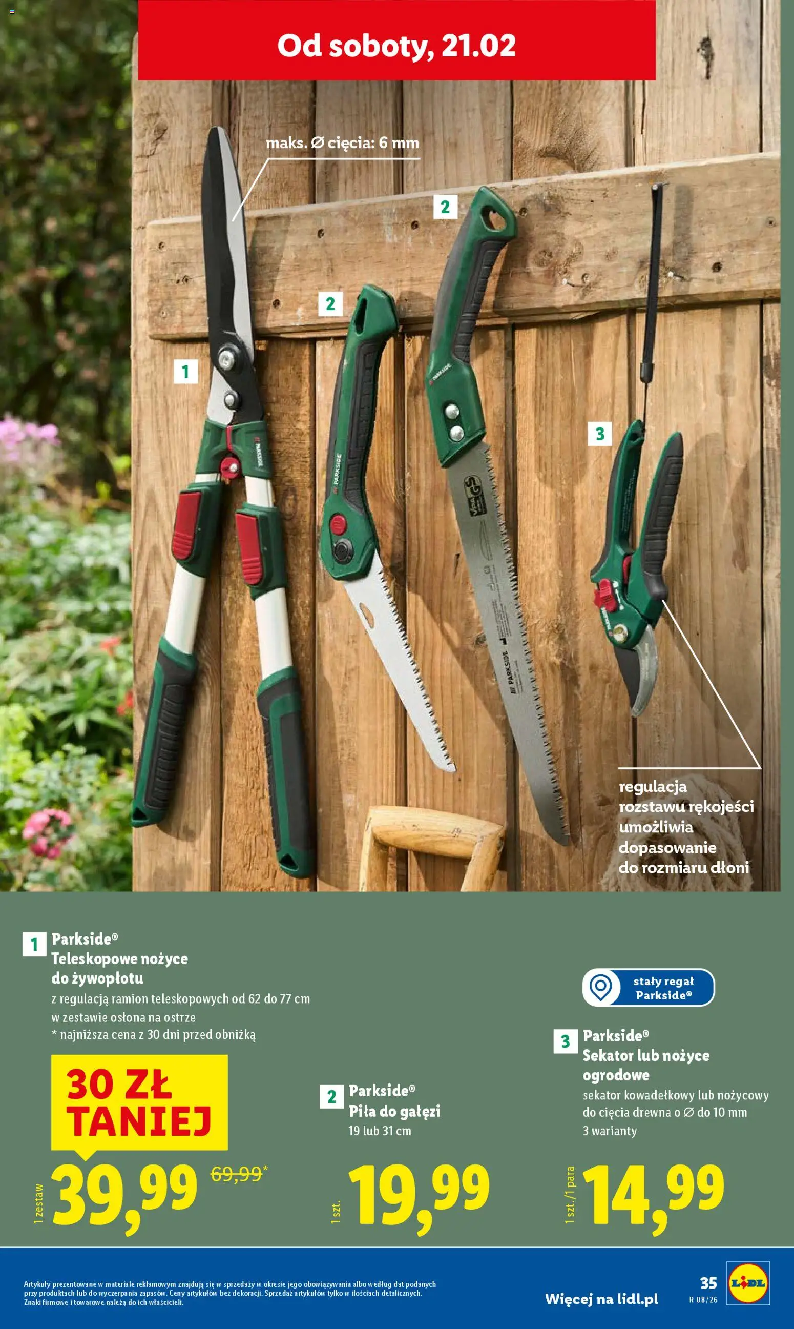 Lidl Polsko katalog od 16.02.2026 | Strana: 43 | Produkty: Parkside, Regál, Pila