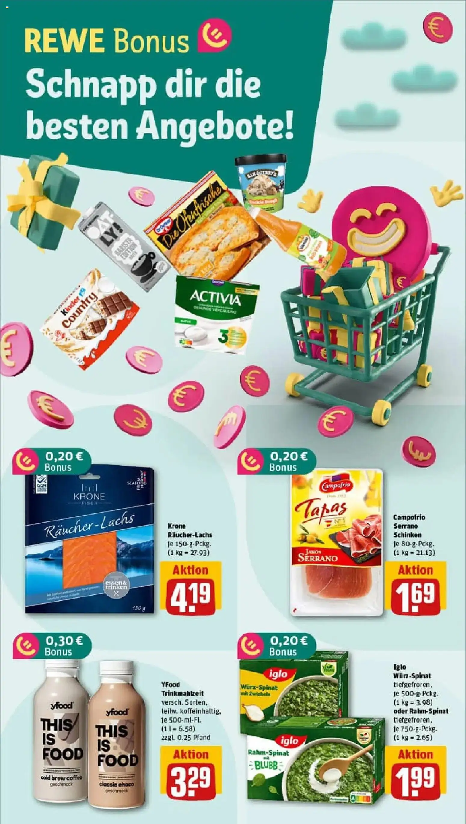 Rewe prospekt Berlin / Tiergarten	 – gültig ab 04.01.2026 | Seite: 4 | Produkte: Iglo, Ofenfrische, Räucherlachs, Schinken