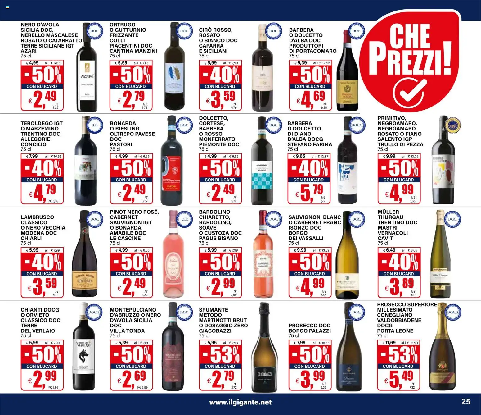 Volantino Il Gigante del 12.03.2026 | Pagina: 25 | Prodotti: Prosecco, Farina, Spumante