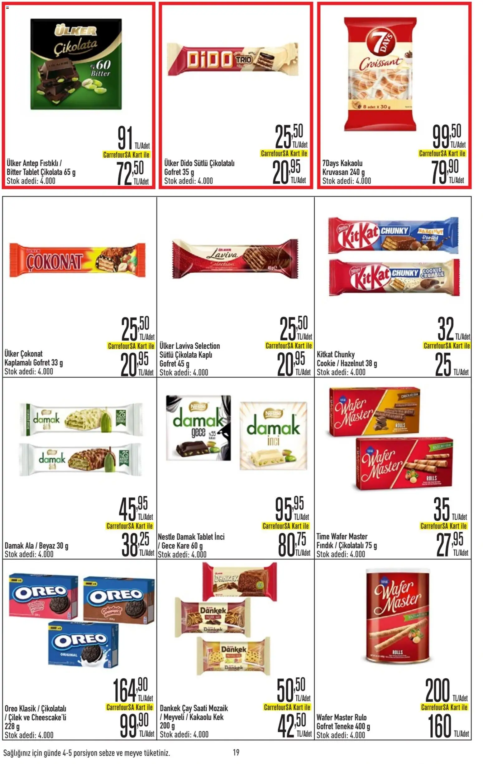 CarrefourSA Katalog - 04.12.2025 tarihinden itibaren geçerlidir | Sayfa: 19 | Ürünler: Çikolata, Çilek, Fındık, Sebze