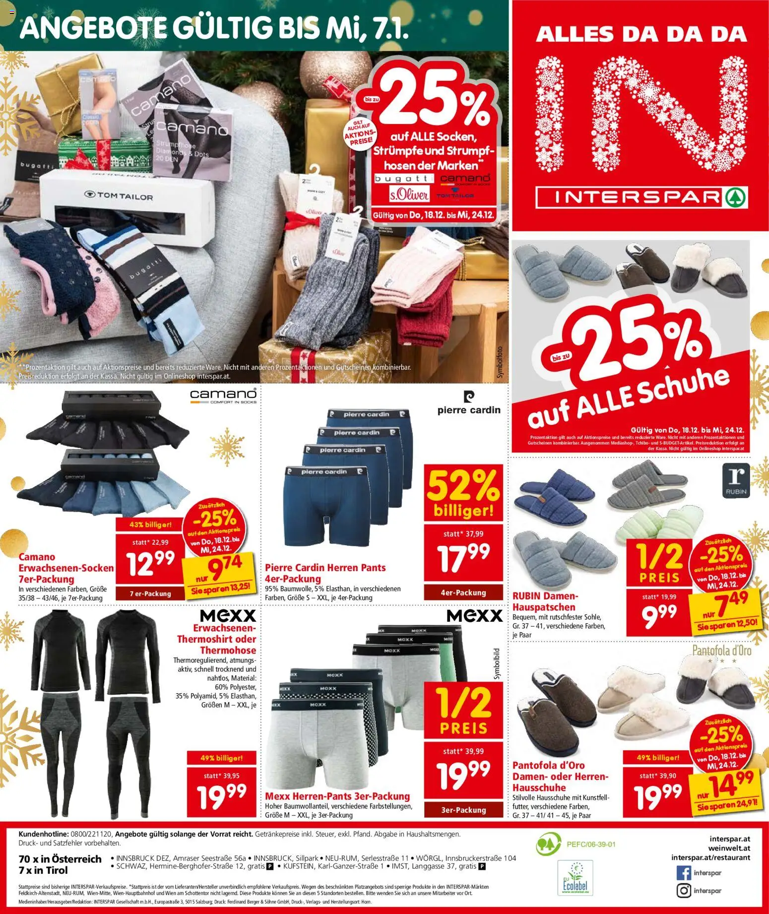 Interspar Flugblatt - Tirol gültig ab 18.12.2025 | Seite: 24 | Produkte: Hausschuhe, Strumpfhose
