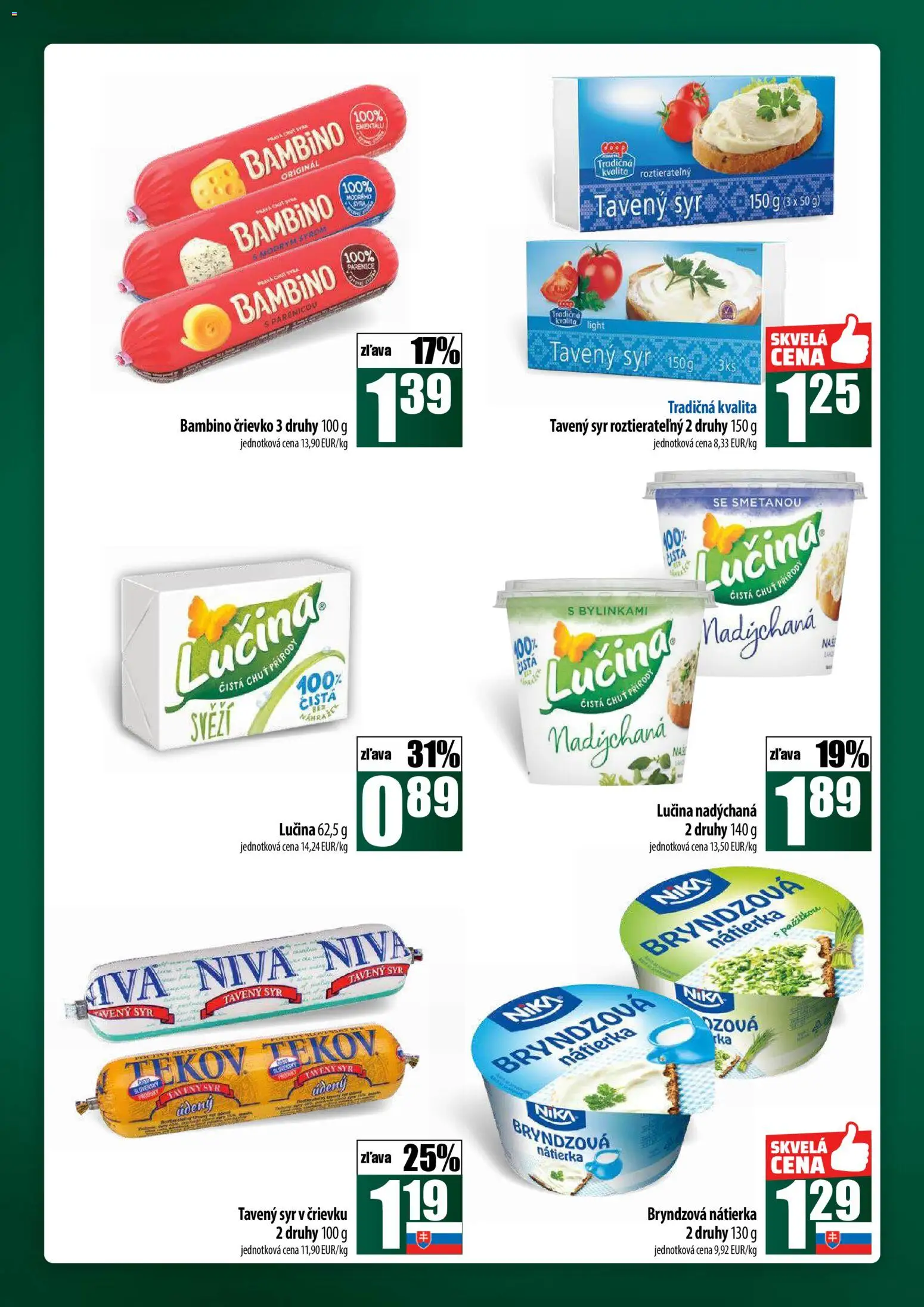 Nové COOP Jednota akcie – leták je platný od 23.10.2025 | Strana: 24 | Produkty: Syr
