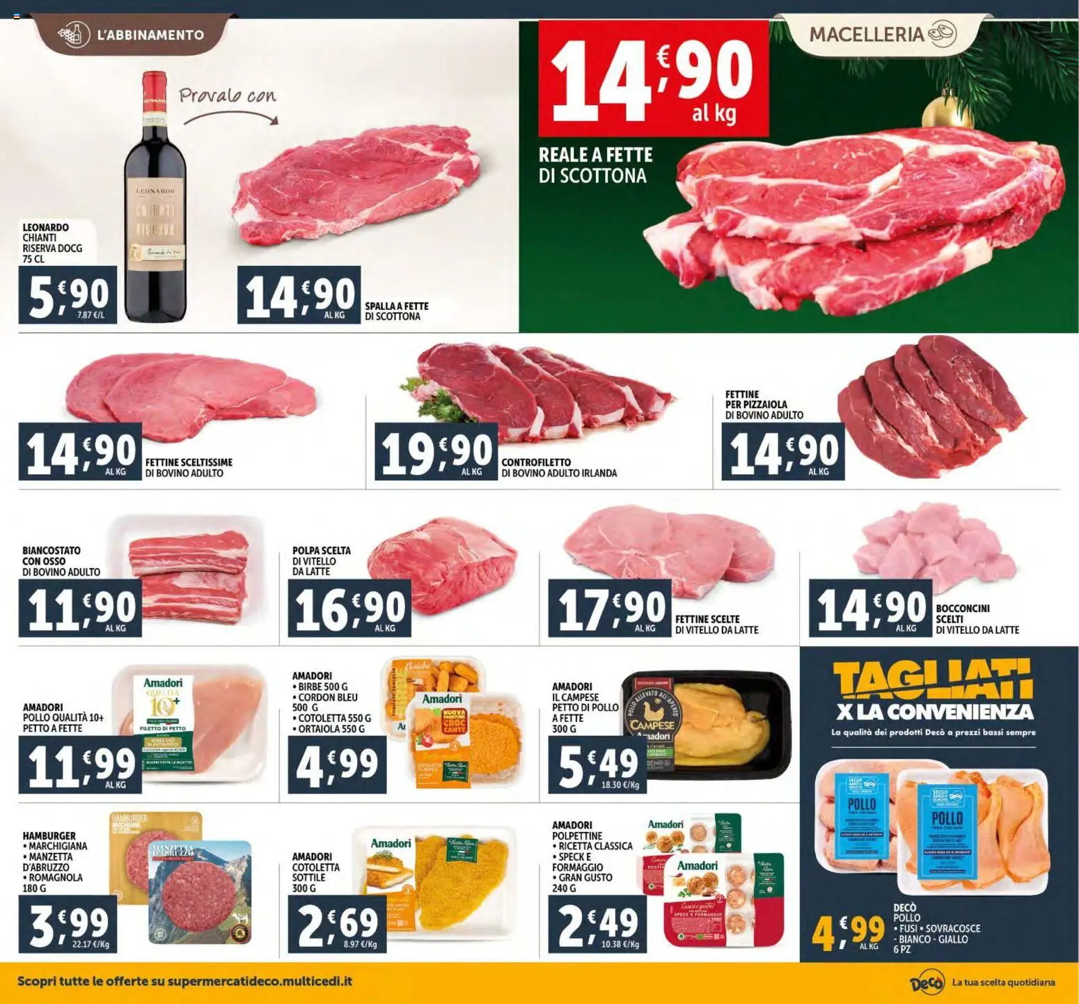 Volantino Decò del 15.12.2025 | Pagina: 13 | Prodotti: Speck, Petto di Pollo, Pollo, Hamburger