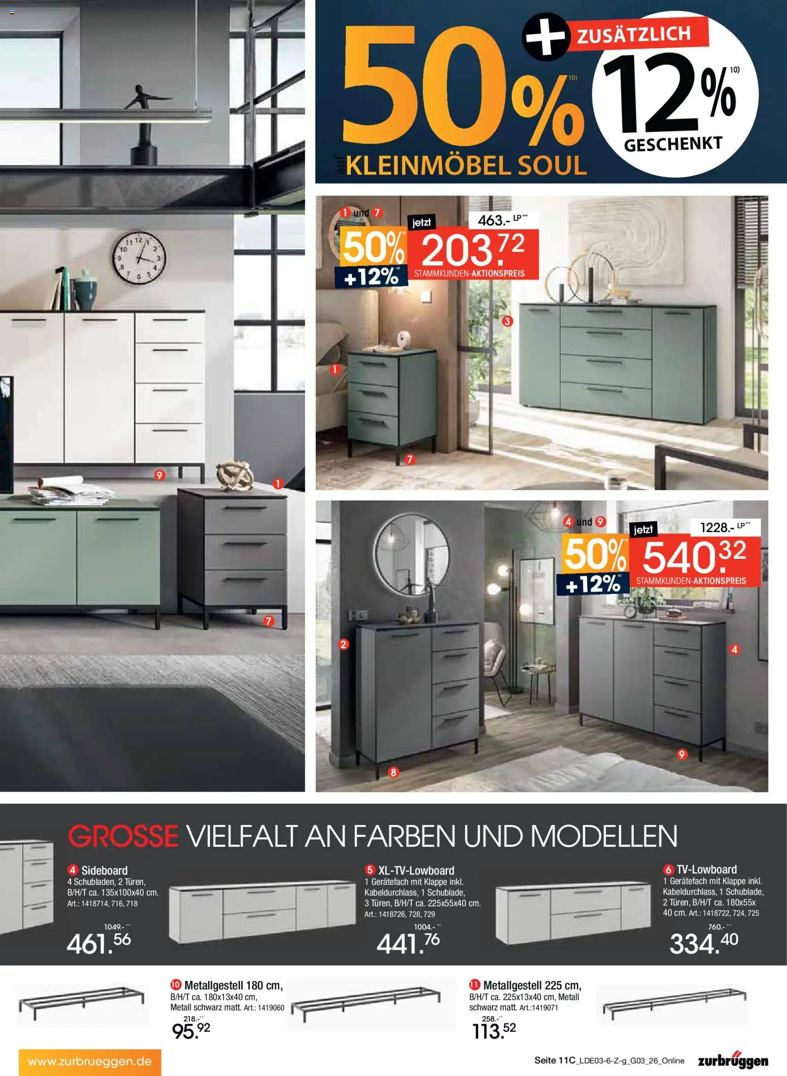 Zurbrüggen Bonus Sonder-Tage – gültig ab 15.03.2026 | Seite: 17 | Produkte: Sideboard