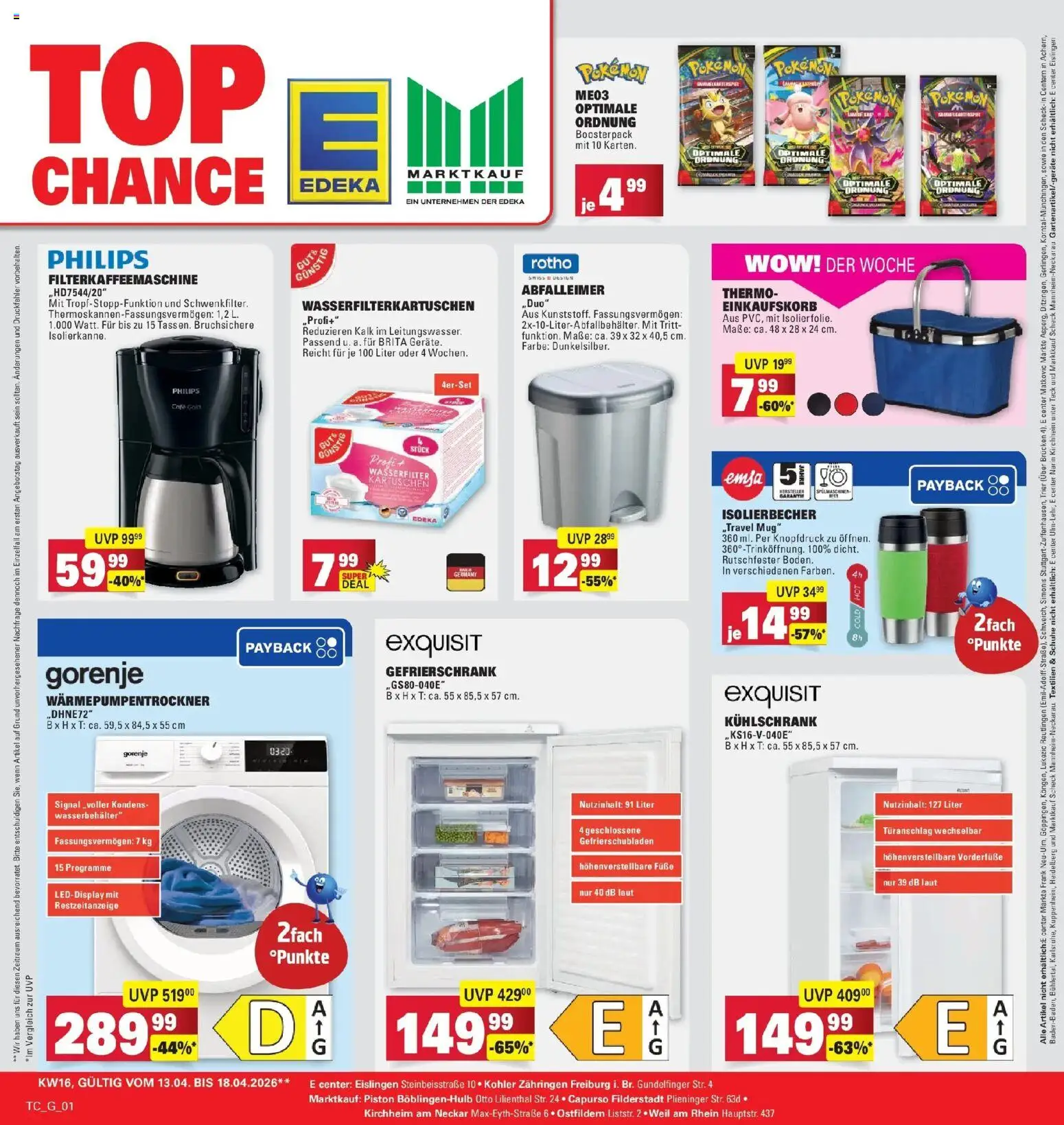 Edeka prospekt Göppingen	 – gültig ab 12.04.2026 | Seite: 29 | Produkte: Gorenje, Gefrierschrank, Kühlschrank, Filterkaffeemaschine