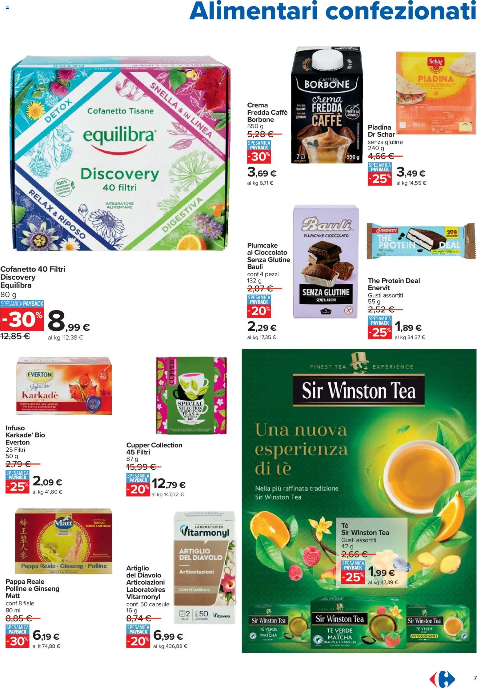 Volantino Carrefour del 27.11.2025 | Pagina: 7 | Prodotti: Crema, Tè, The, Piadina
