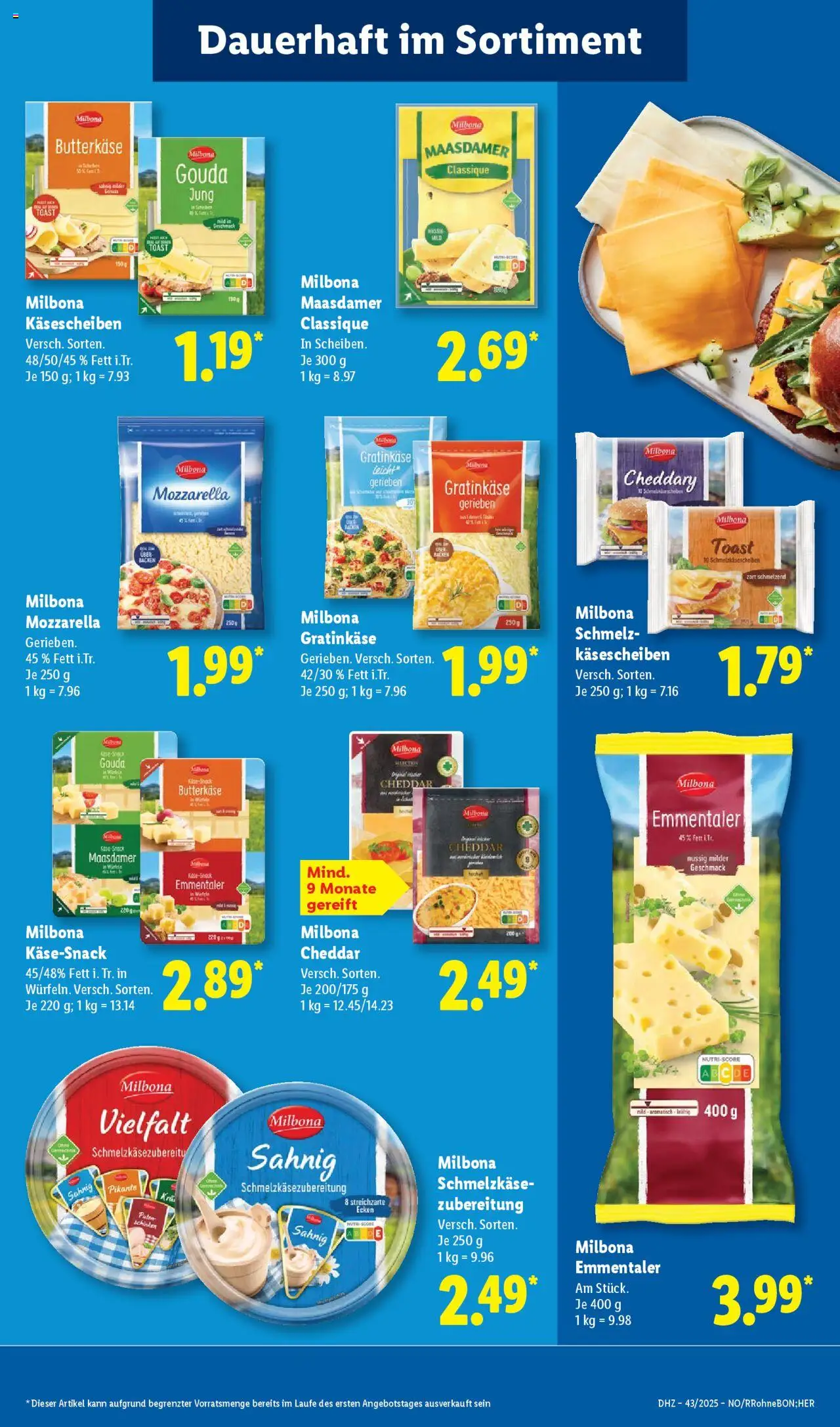 Lidl Prospekt Brakel – gültig ab 20.10.2025 | Seite: 13 | Produkte: Toast, Mozzarella, Gouda, Schinken