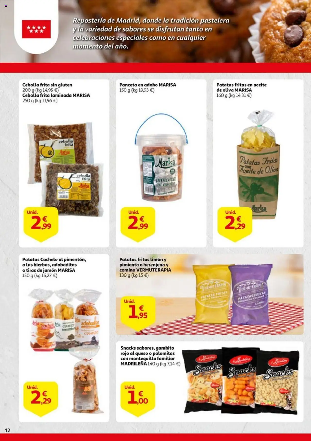 Alcampo - Alimentos de Madrid │ válido desde el 02.10.2025 | Página: 12 | Productos: Queso, Aceite, Jamón, Aceite de oliva