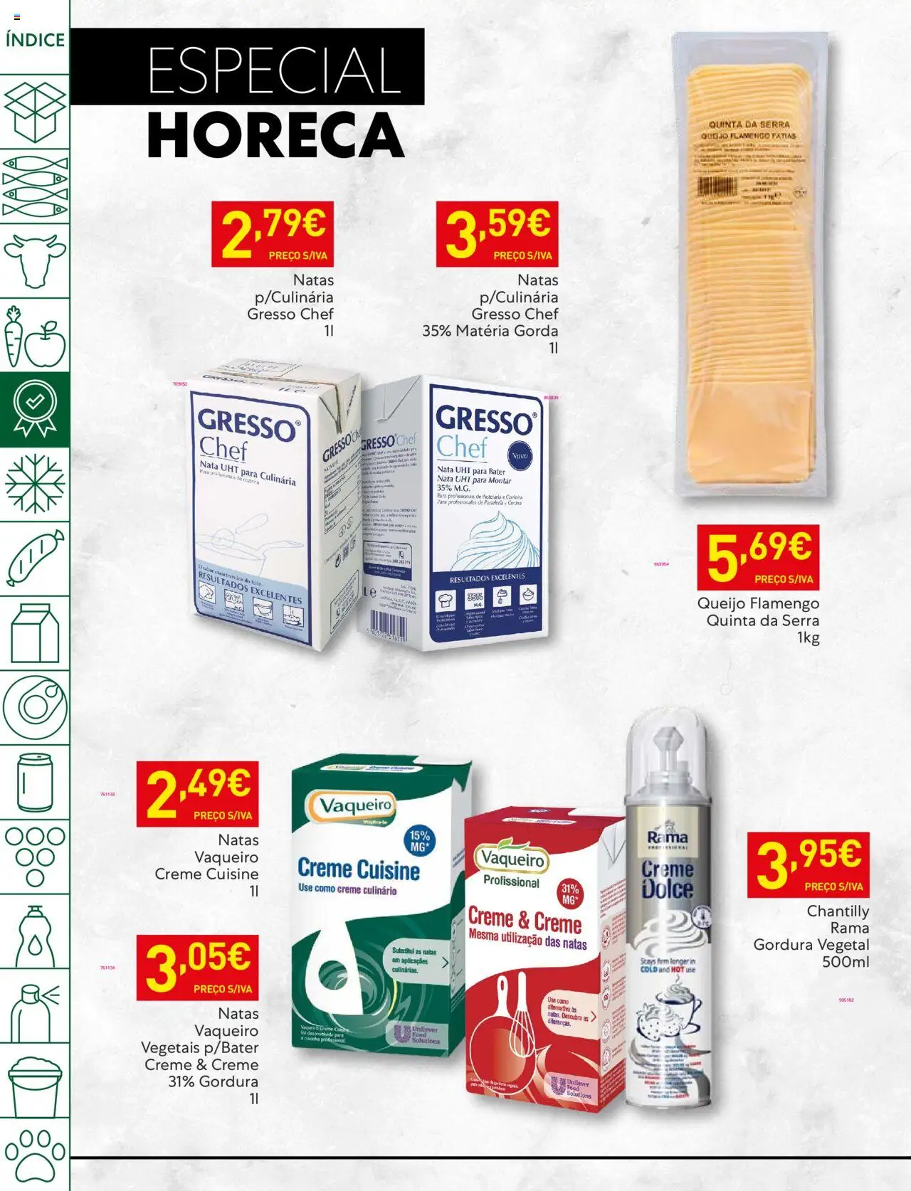 Recheio folheto │ válido de 21.10.2025 | Página: 14 | Produtos: Chantilly, Queijo, Creme, Natas
