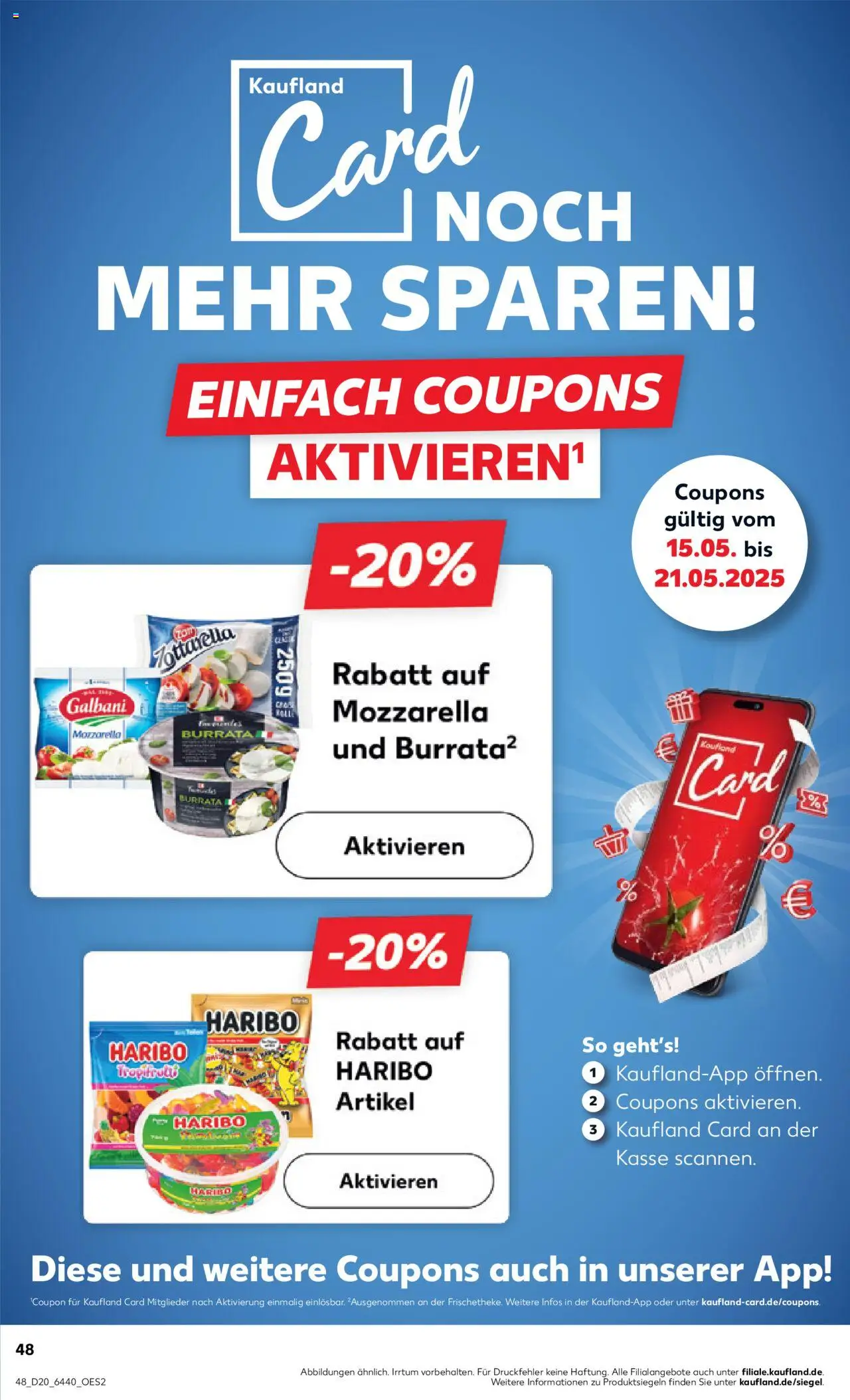 Kaufland - Hannover, Bornumer Straße 141 - gültig ab dem 15.05.2025 | Seite: 48 | Produkte: Haribo, Mozzarella, Burrata