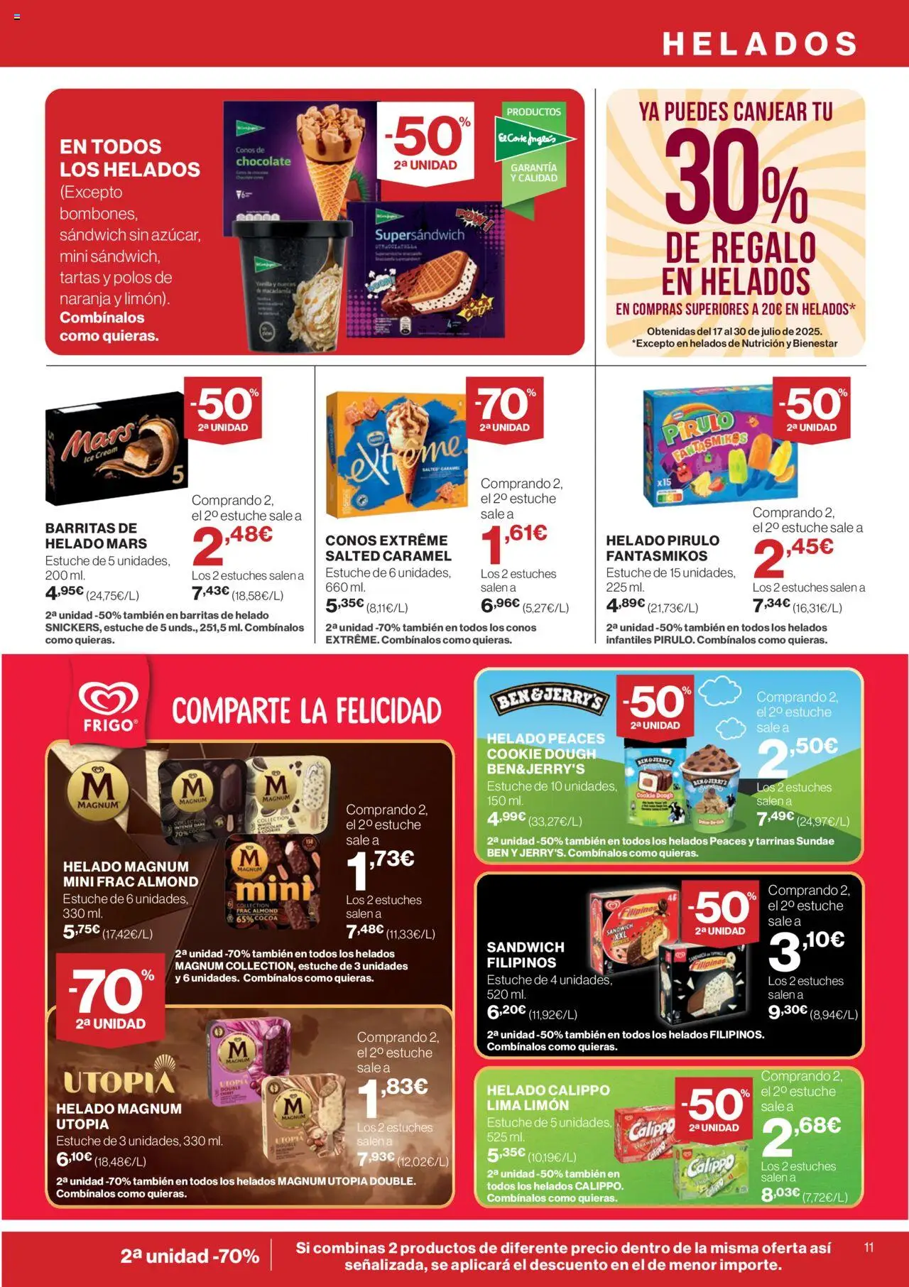 Supercor Exprés Canarias │ válido desde el 31.07.2025 | Página: 11 | Productos: Lima, Chocolate, Helado
