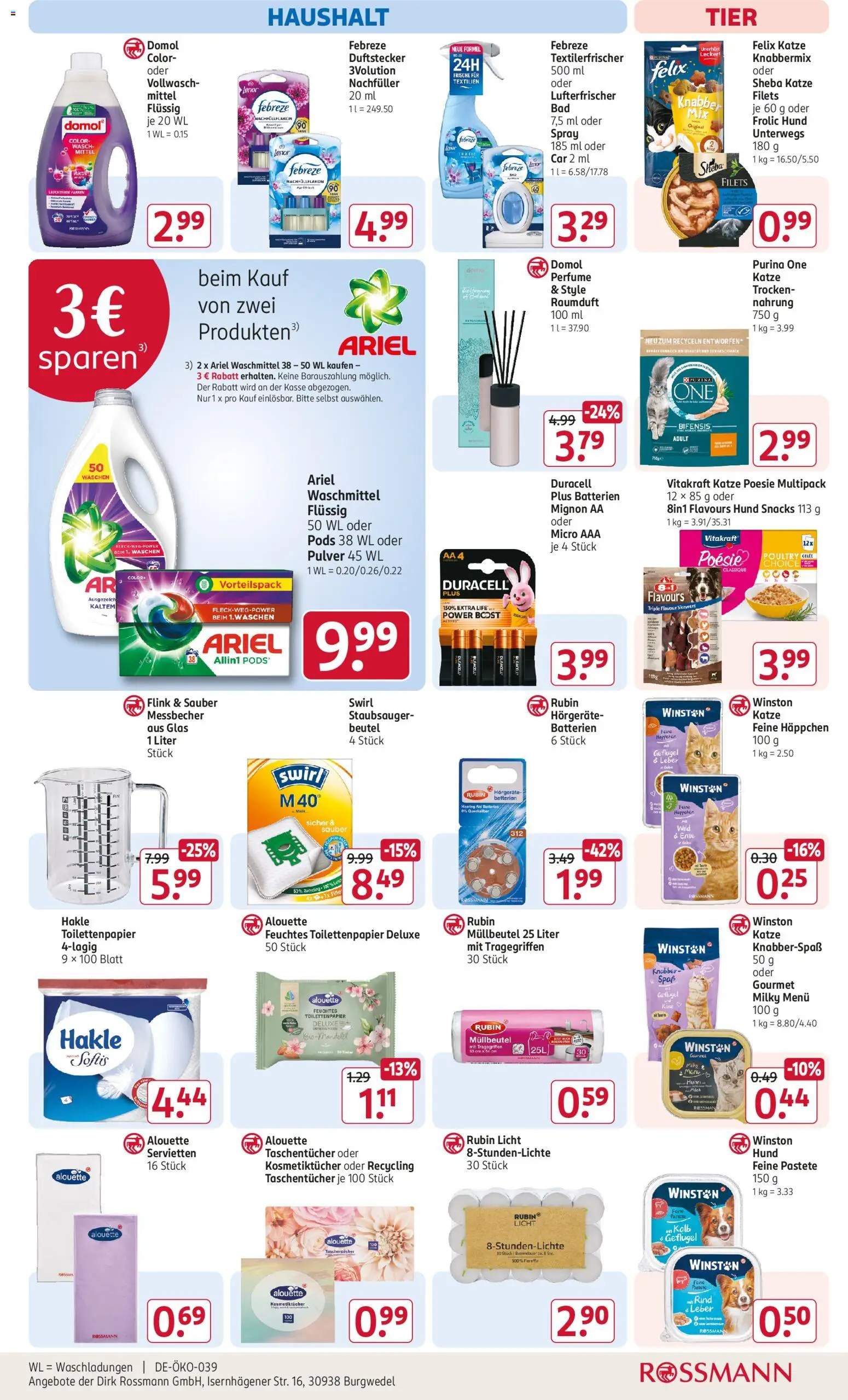 Rossmann Prospekt 	 – gültig ab 02.02.2026 | Seite: 19 | Produkte: Lenor, Waschmittel, Ente, Feuchtes Toilettenpapier