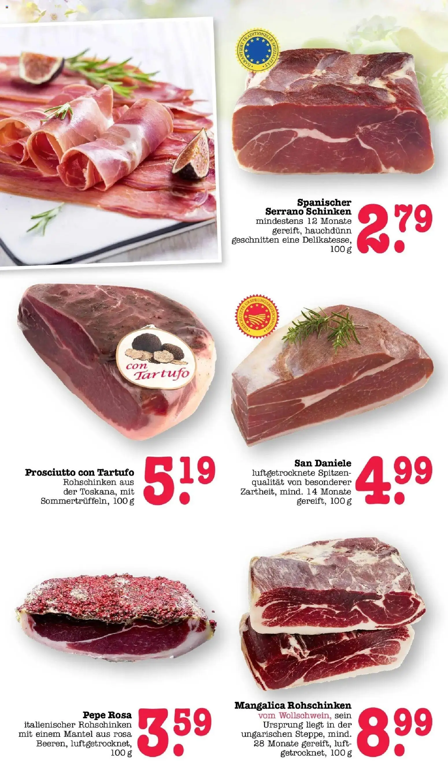 E center Prospekt Mannheim-Wohlgelegen	 – gültig ab 29.03.2026 | Seite: 14 | Produkte: Mantel, Serrano schinken, Schinken