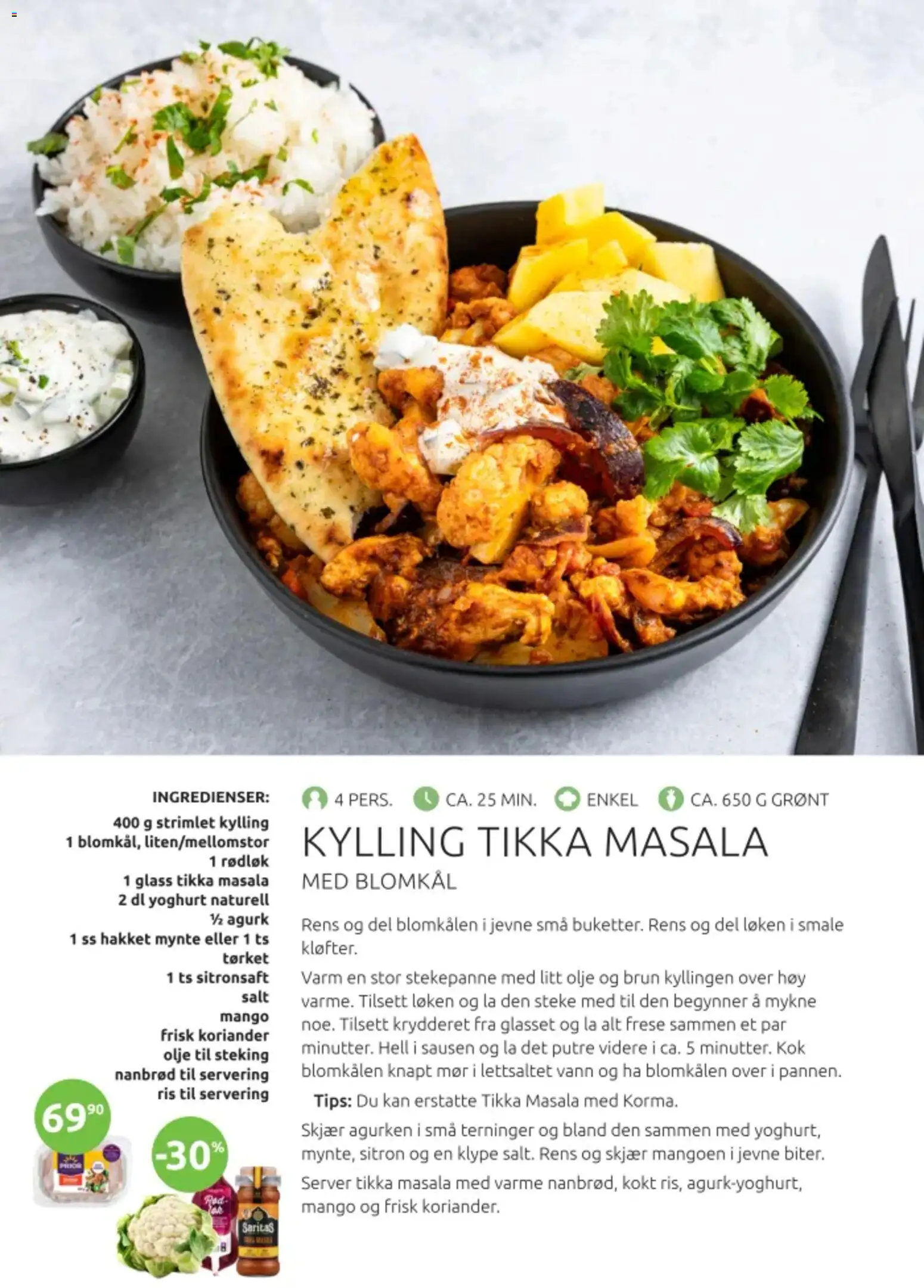 {H1} | Side: 11 | Produkter: Olje, Kylling, Glass, Mynte