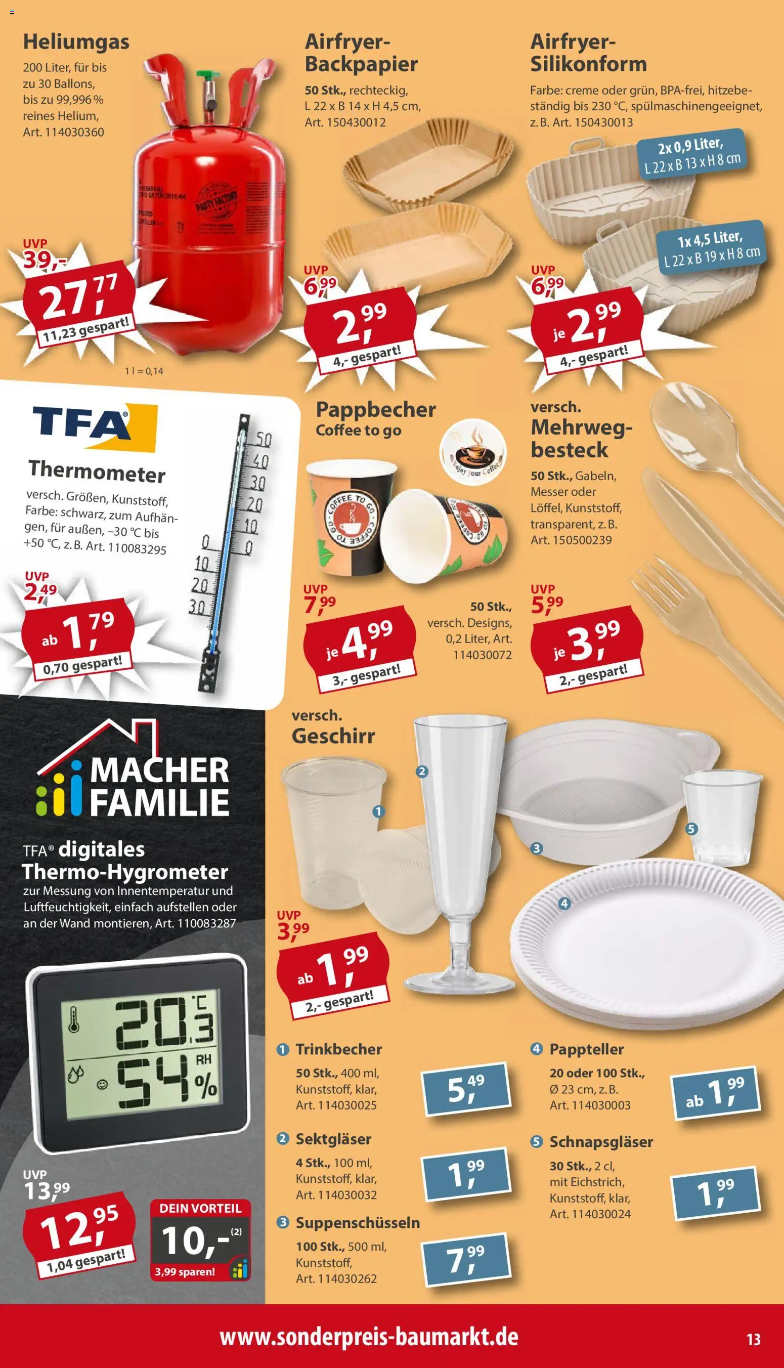 Sonderpreis Baumarkt Prospekt 	 – gültig ab 06.12.2025 | Seite: 13 | Produkte: Thermometer, Creme