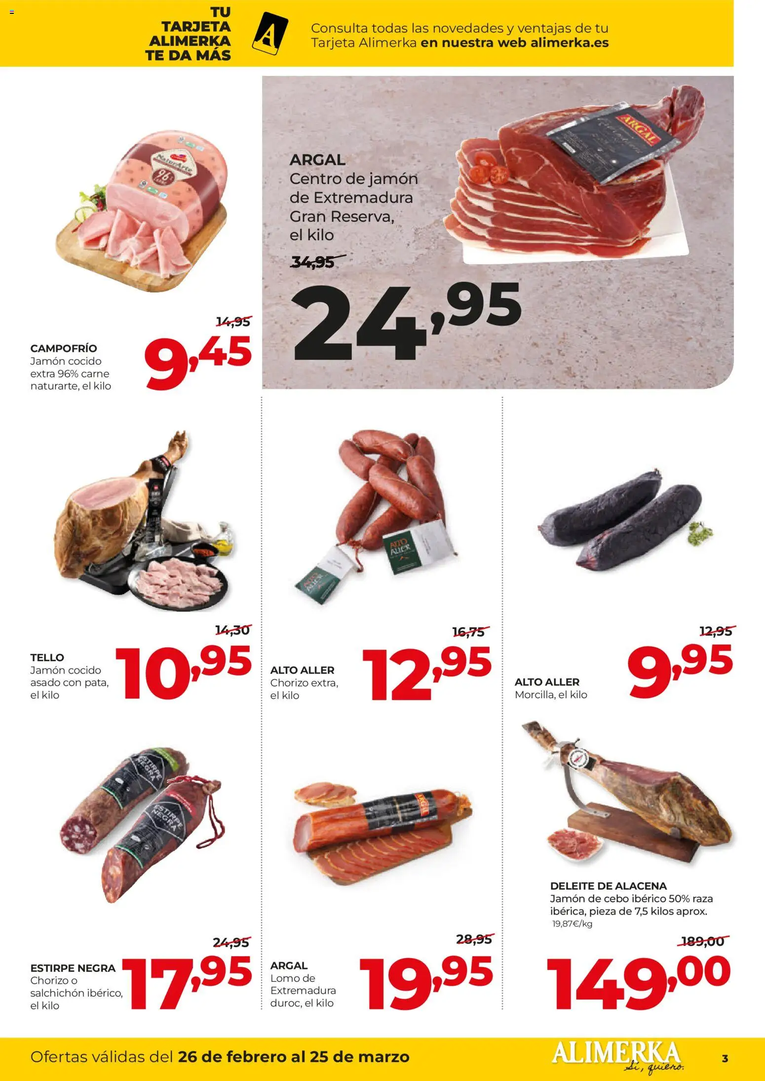 Alimerka folleto Asturias │ válido desde el 26.02.2026 | Página: 3 | Productos: Jamón, Jamón cocido, Té