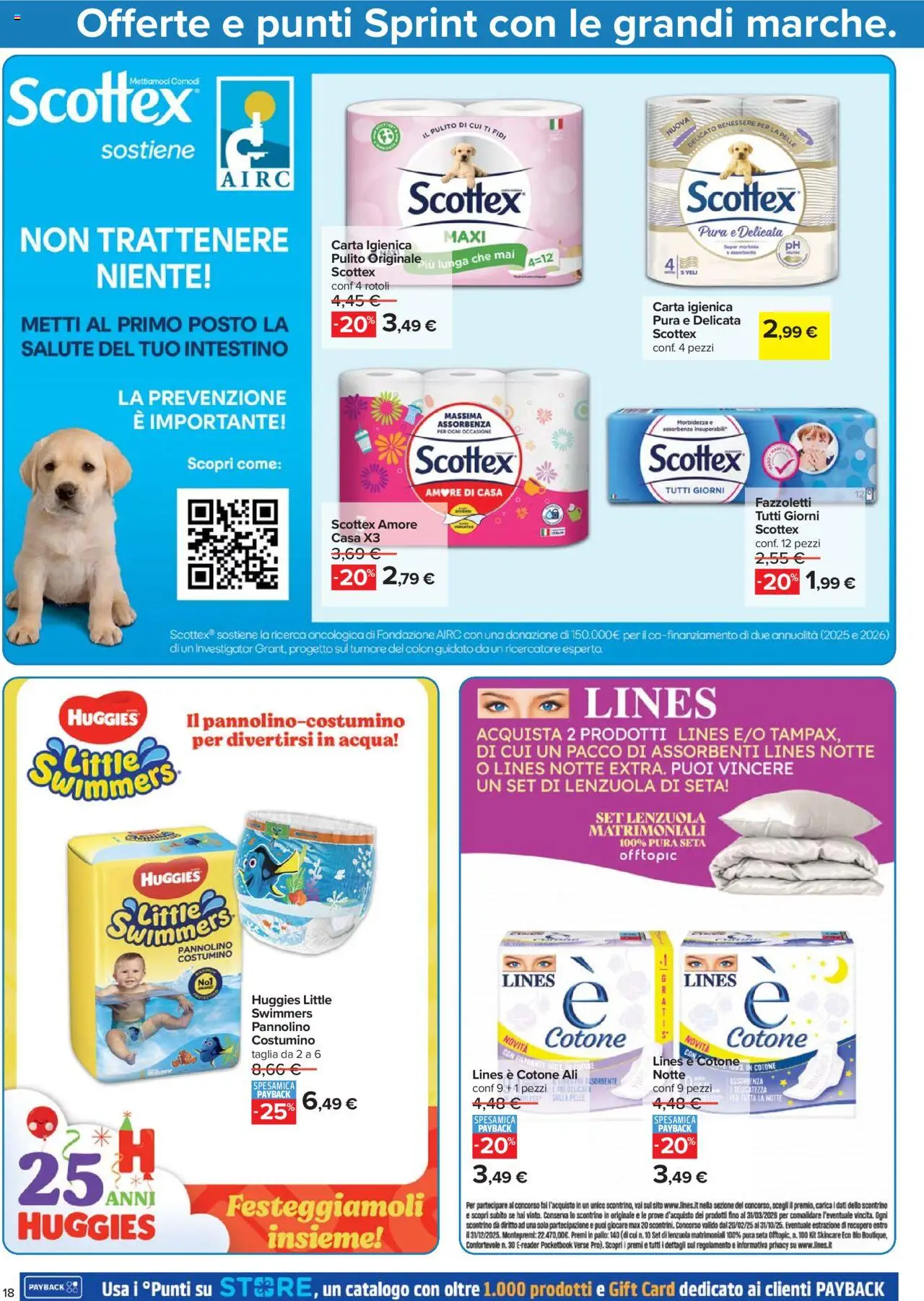 Volantino Carrefour del 07.08.2025 | Pagina: 18 | Prodotti: Carta igienica, Fazzoletti, Acqua, Lenzuola