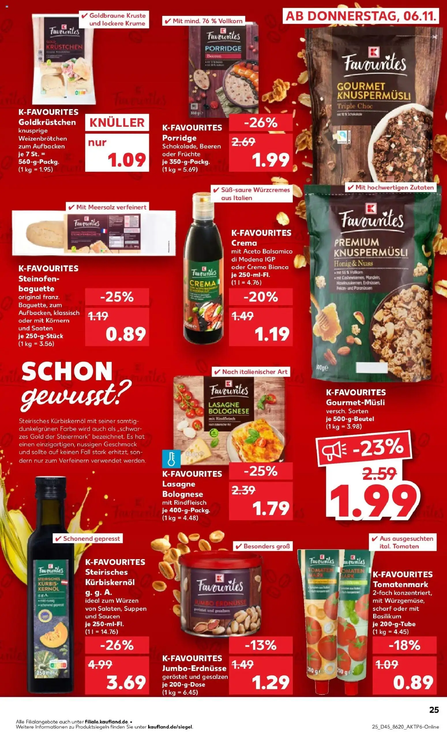 Kaufland prospekt Alsdorf	 – gültig ab 10.11.2025 | Seite: 25 | Produkte: Balsamico, Tomaten, Mars, Kürbis