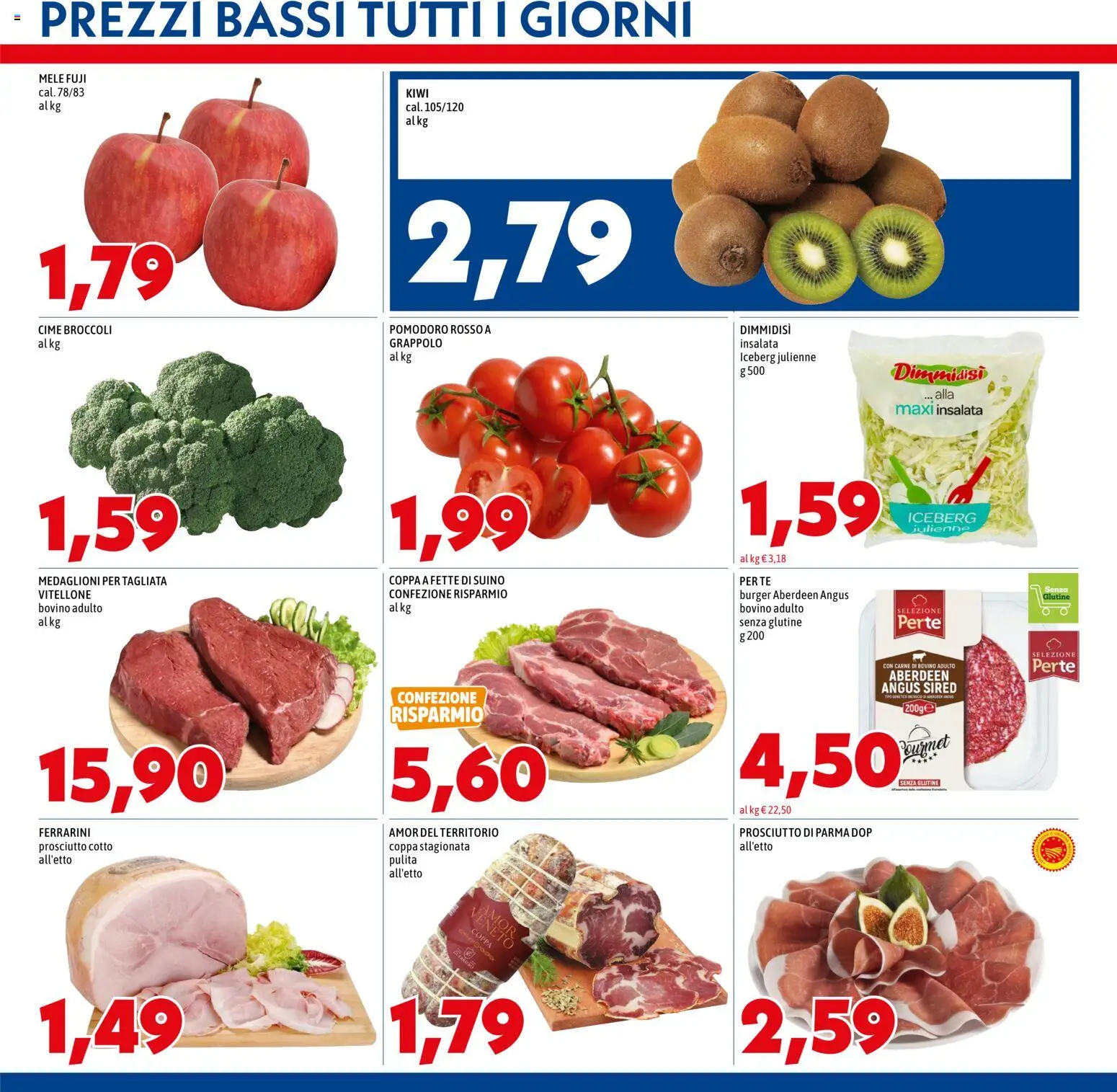 Volantino Mega del 12.03.2026 | Pagina: 3 | Prodotti: Prosciutto di Parma, Insalata, Pomodoro, Prosciutto