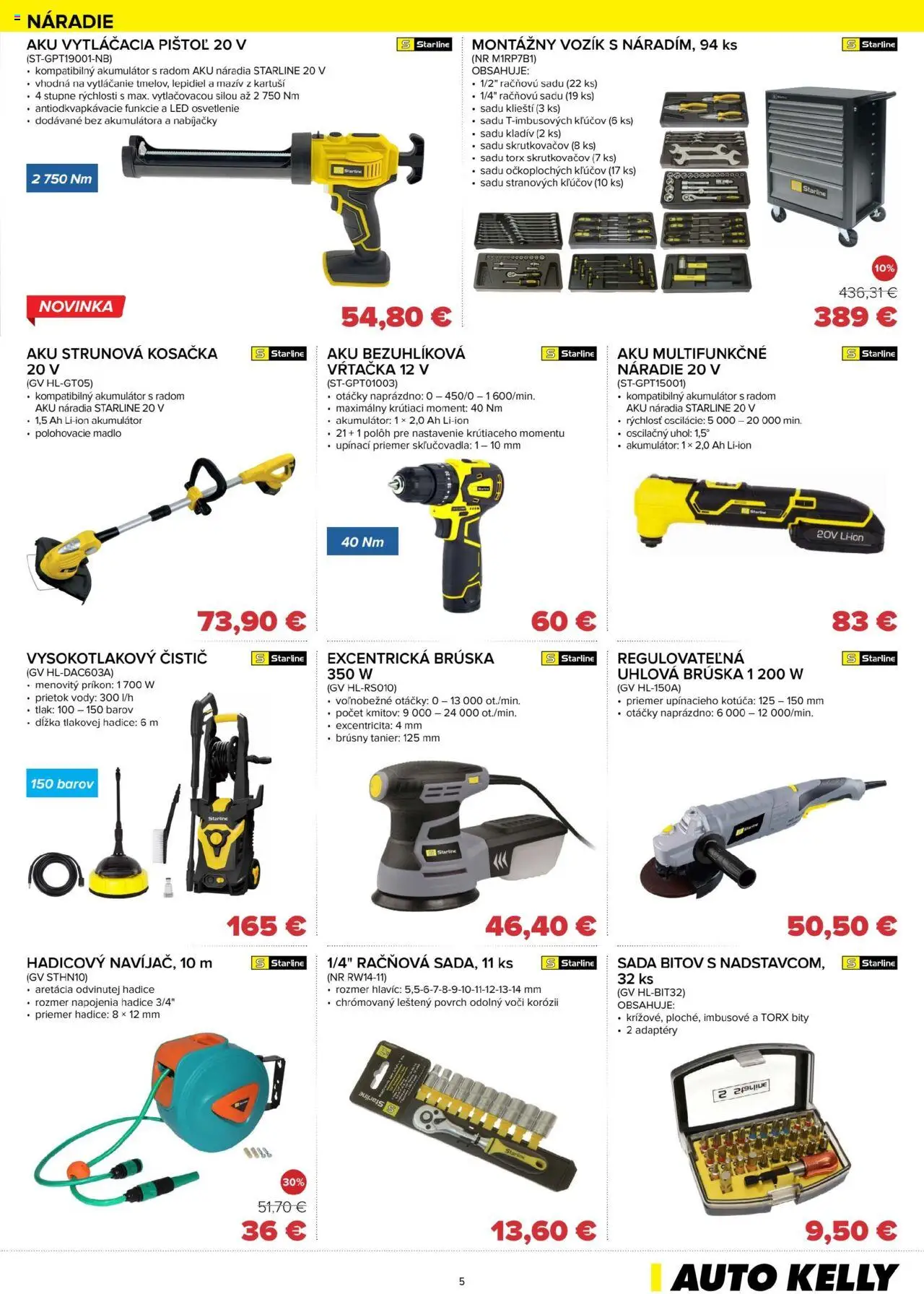 Auto Kelly leták │ platný od 27.05.2025 | Strana: 5 | Produkty: Led osvetlenie, Osvetlenie, Kosačka, Náradie