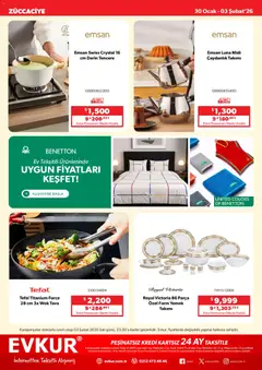 30.01.2026 tarihinden itibaren geçerli olan Evkur kataloğu önizlemesi | Sayfa: 8 | Ürünler: Çaydanlık, Yağ, Ocak