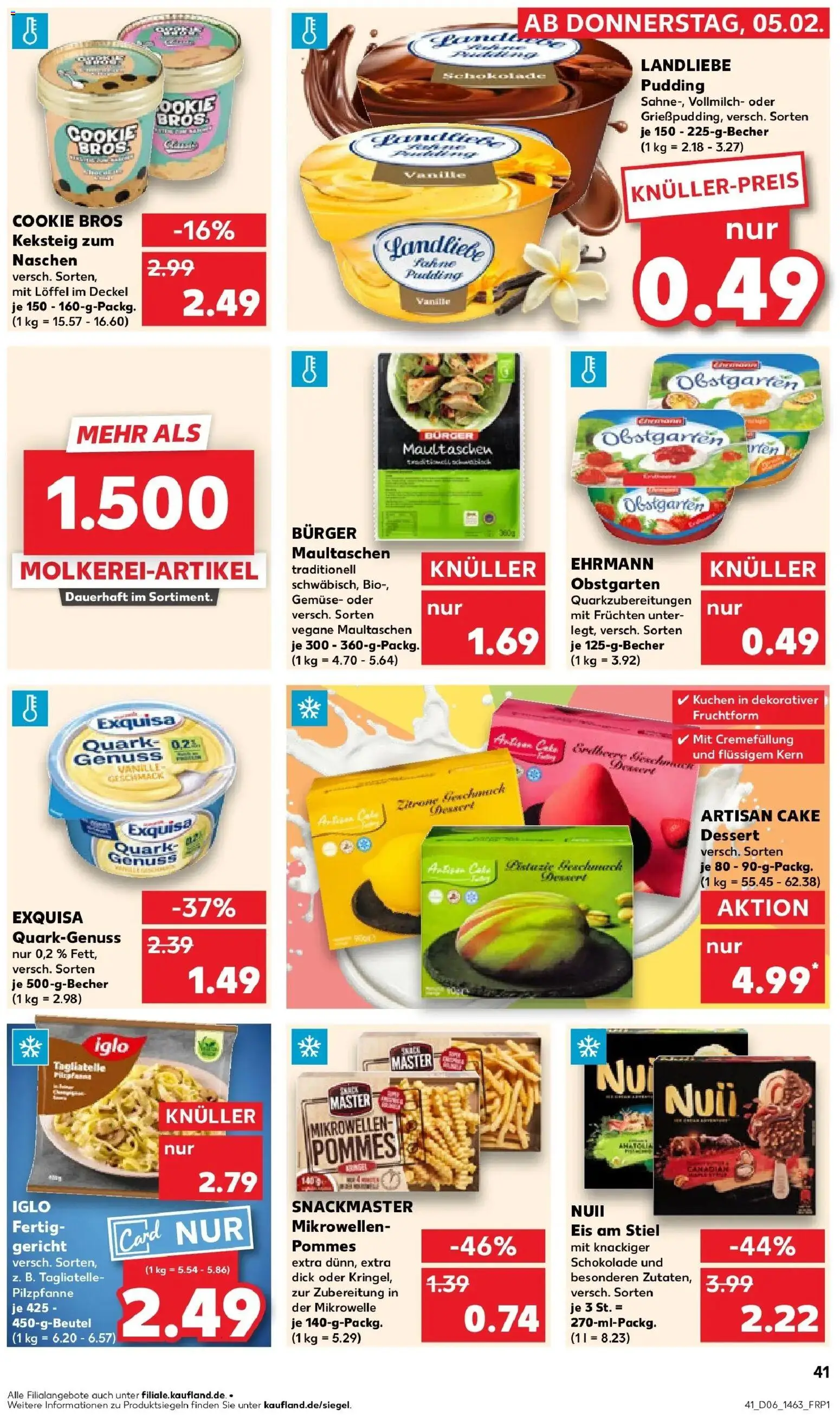 Kaufland prospekt Speyer	 – gültig ab 09.02.2026 | Seite: 41 | Produkte: Mikrowelle, Exquisa, Gemüse, Kuchen