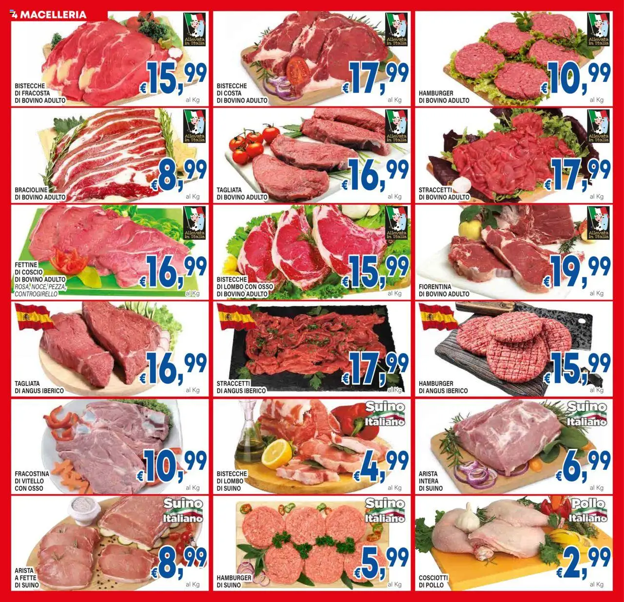 Volantino DEM del 06.08.2025 | Pagina: 4 | Prodotti: Pollo, Suino, Vitello, Hamburger