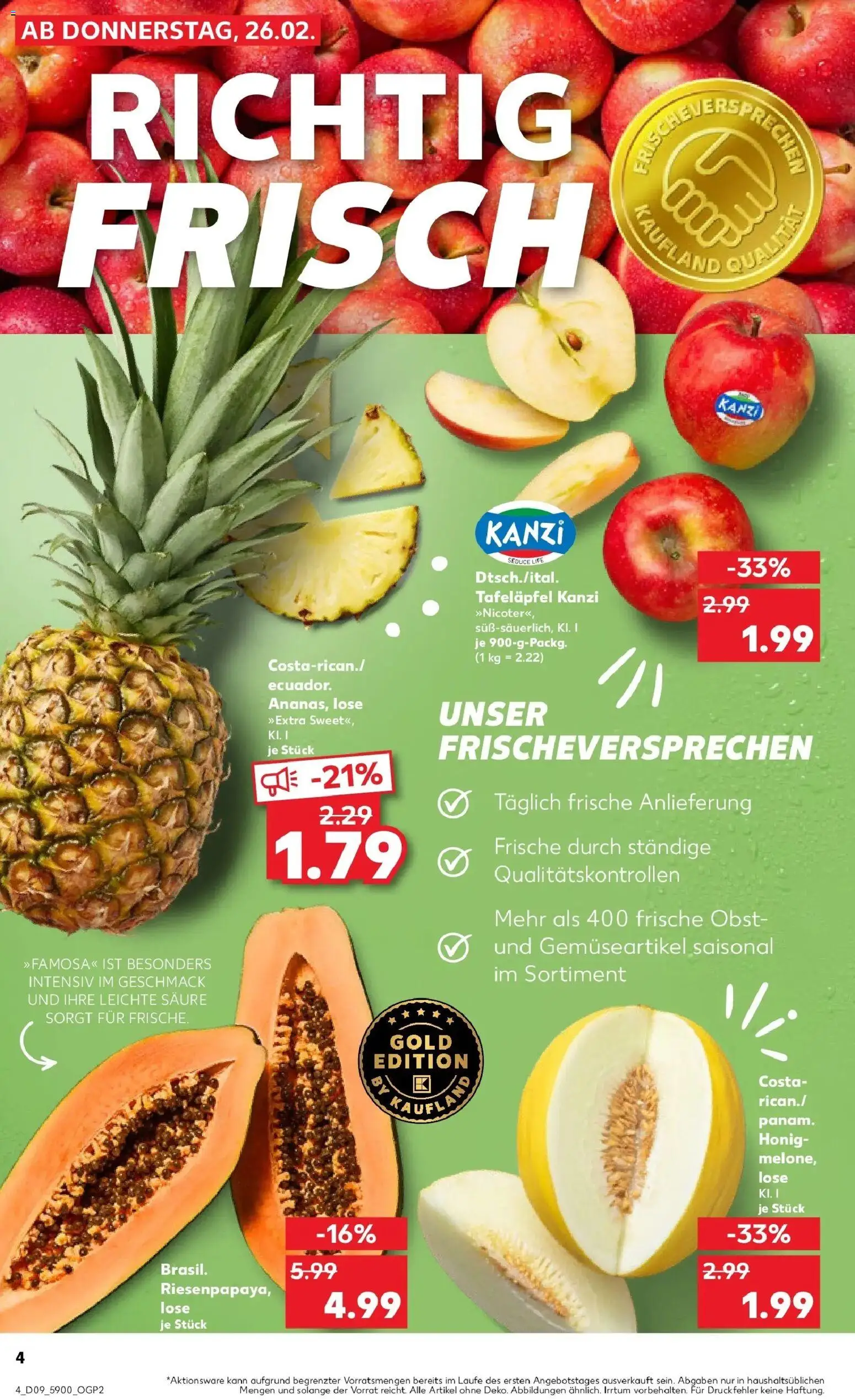 Kaufland prospekt Wittenberge	 – gültig ab 26.02.2026 | Seite: 4 | Produkte: Apple, Obst