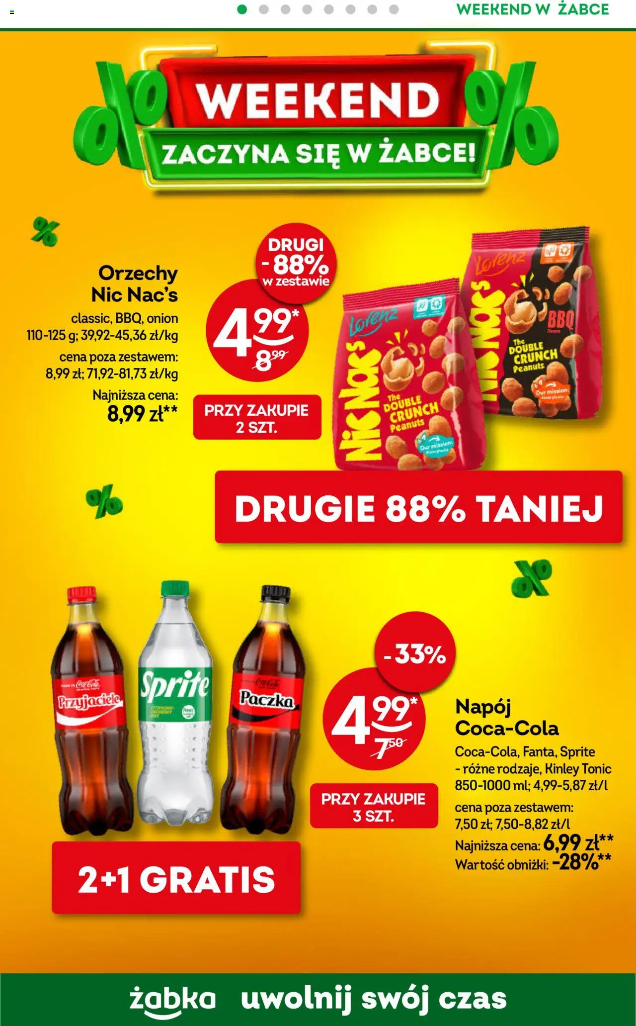 Żabka Gazetka - Weekendowe promocje od 25.07.2025 | Strona: 2 | Produkty: Sprite, Orzechy