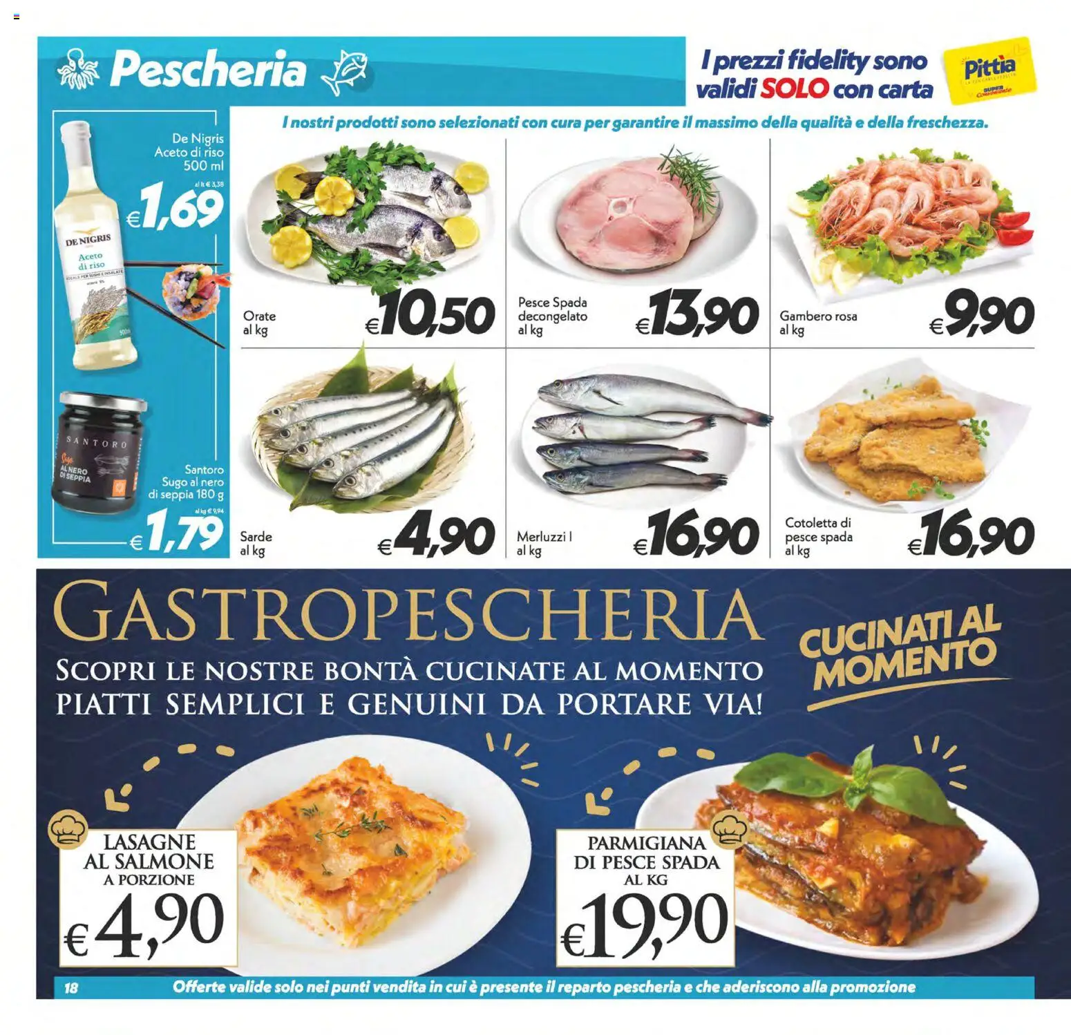 Volantino SuperConveniente del 24.10.2025 | Pagina: 18 | Prodotti: Salmone, Riso, Pesce, Aceto