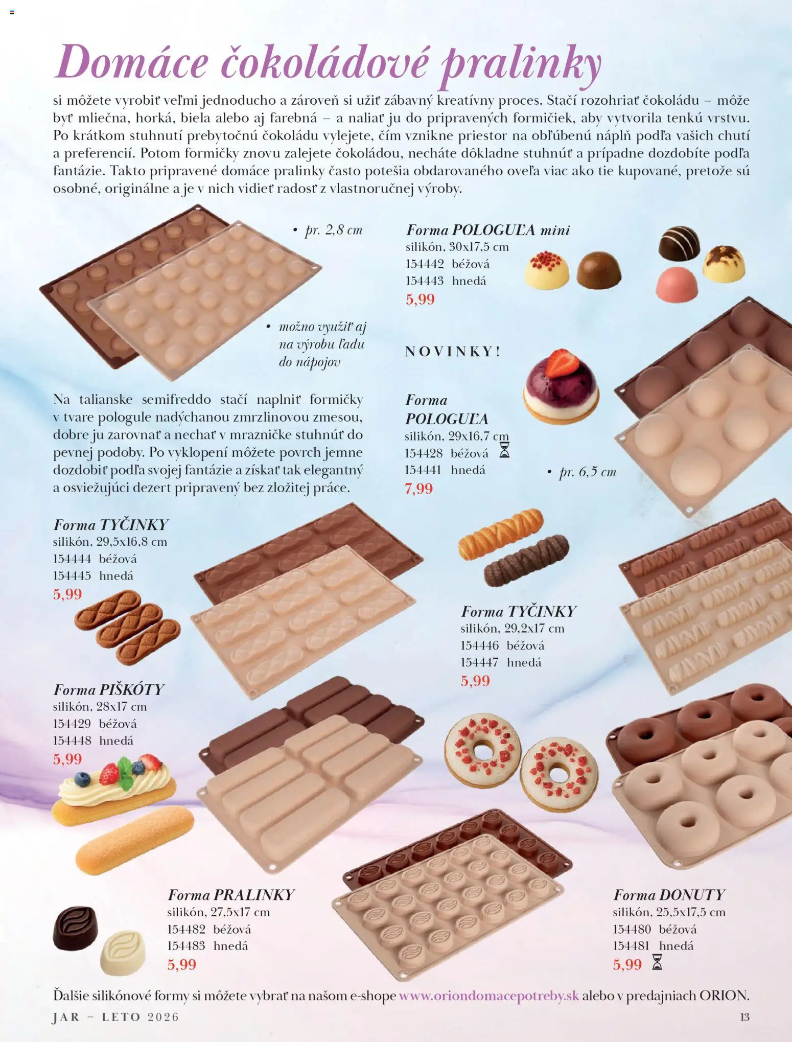 Nové Orion akcie – leták je platný od 09.03.2026 | Strana: 13 | Produkty: Jar