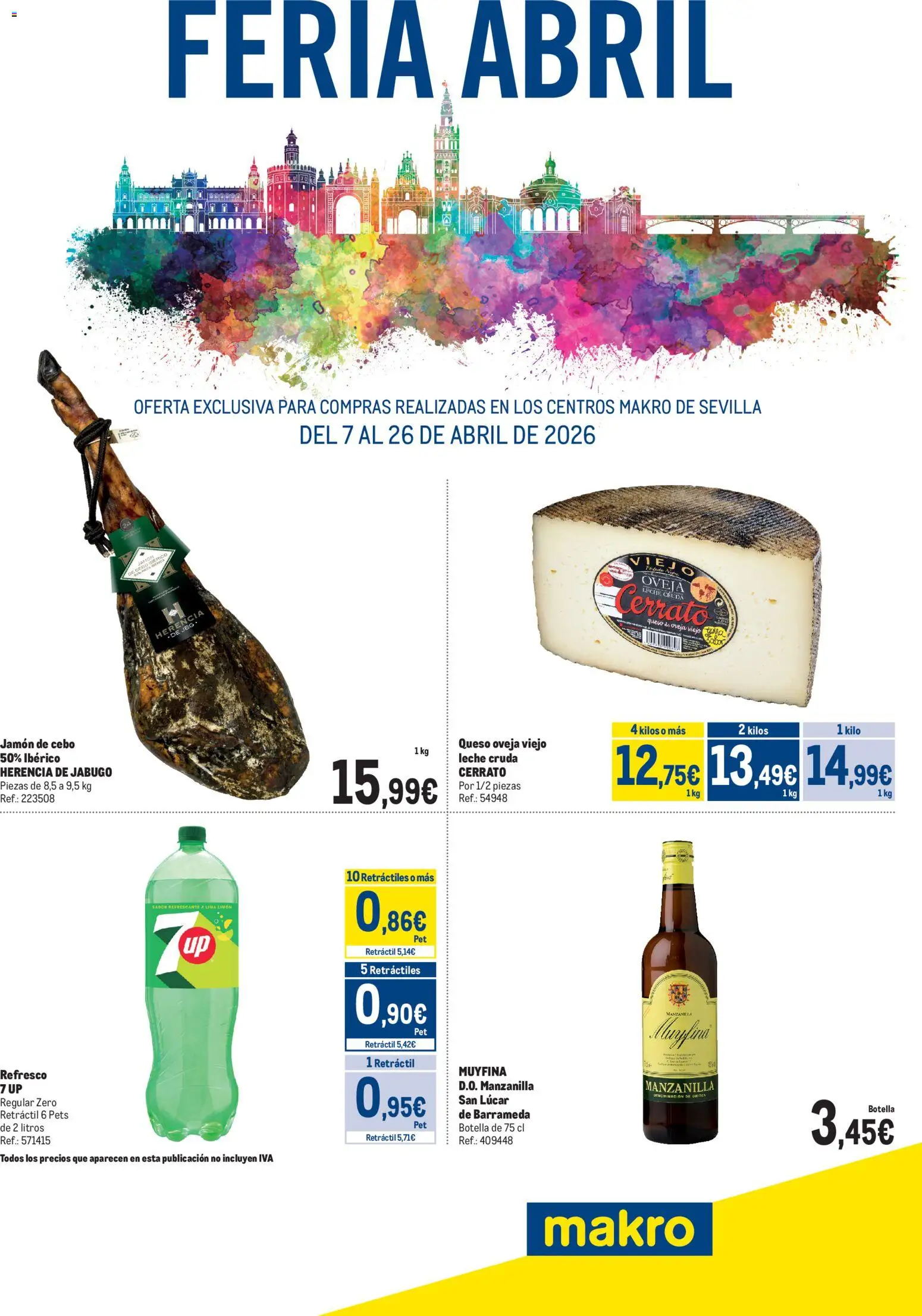 Makro Feria de Abril │ válido desde el 07.04.2026 | Página: 1 | Productos: Lima, Queso de oveja, Queso, Jamón