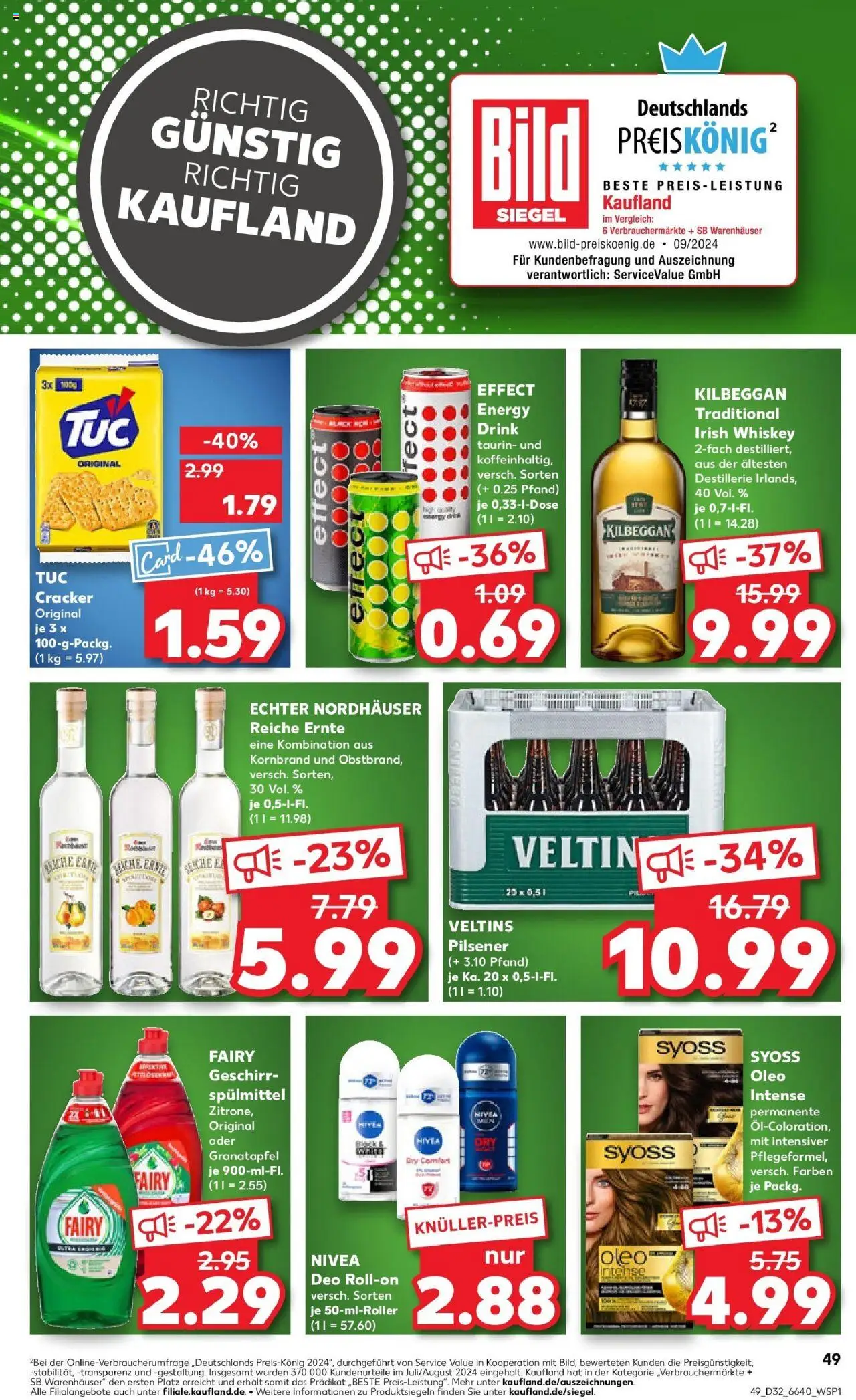 Kaufland prospekt Burghausen	 - gültig ab dem 10.08.2025 | Seite: 2 | Produkte: Deodorant, Deo Roll-On, Whiskey, Veltins