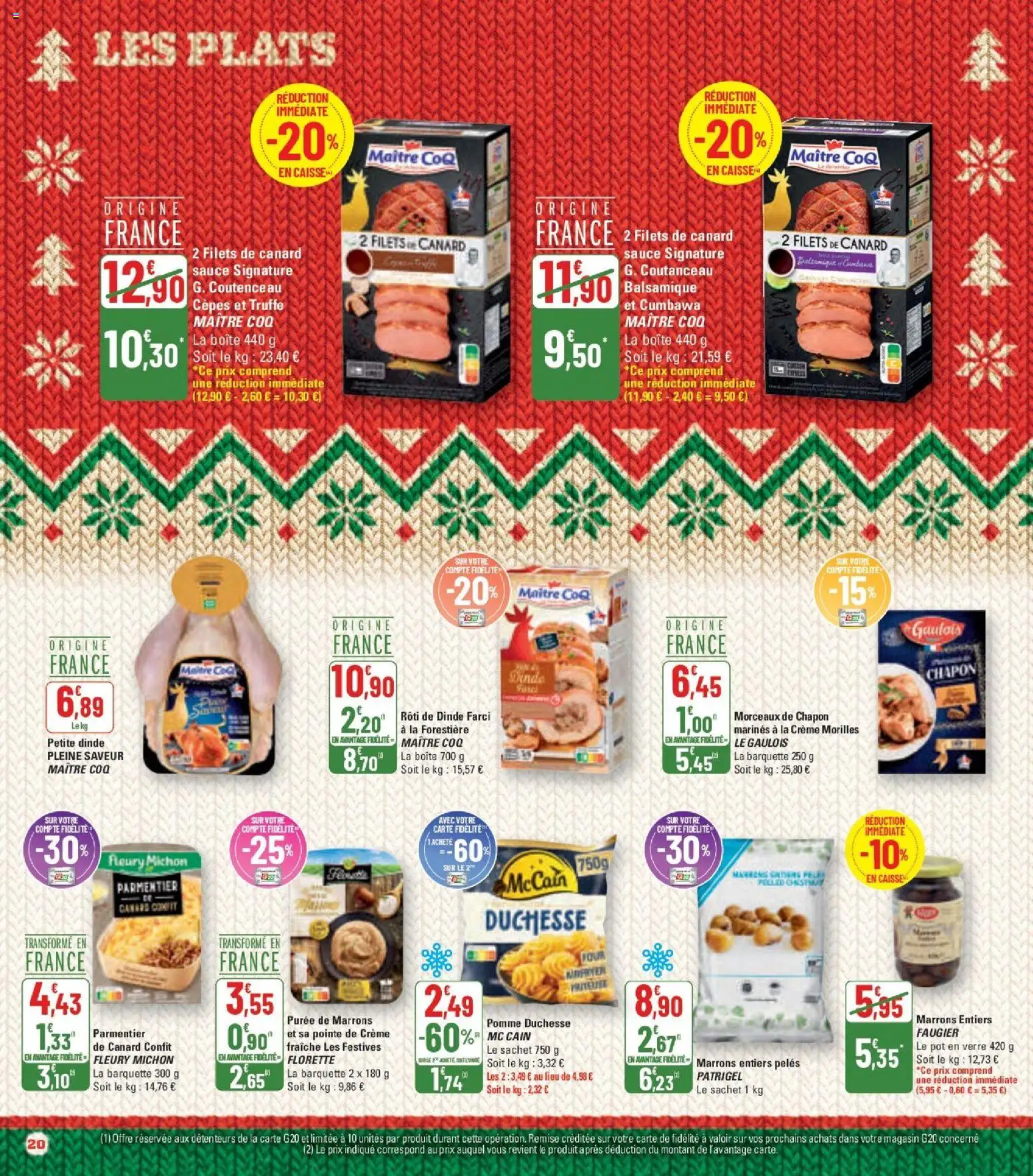 {H1} | Page: 20 | Produits: Pomme, Chapon, Rôti de dinde, Crème